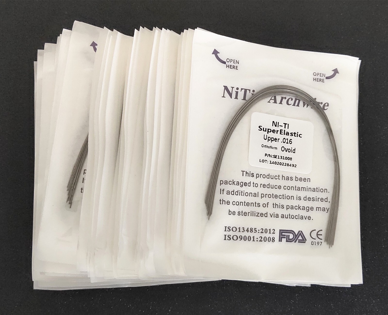 Dental Orthodontic Super Elastic Wire Niti Round Arch Wires Ovoid Form 10pcs/bag