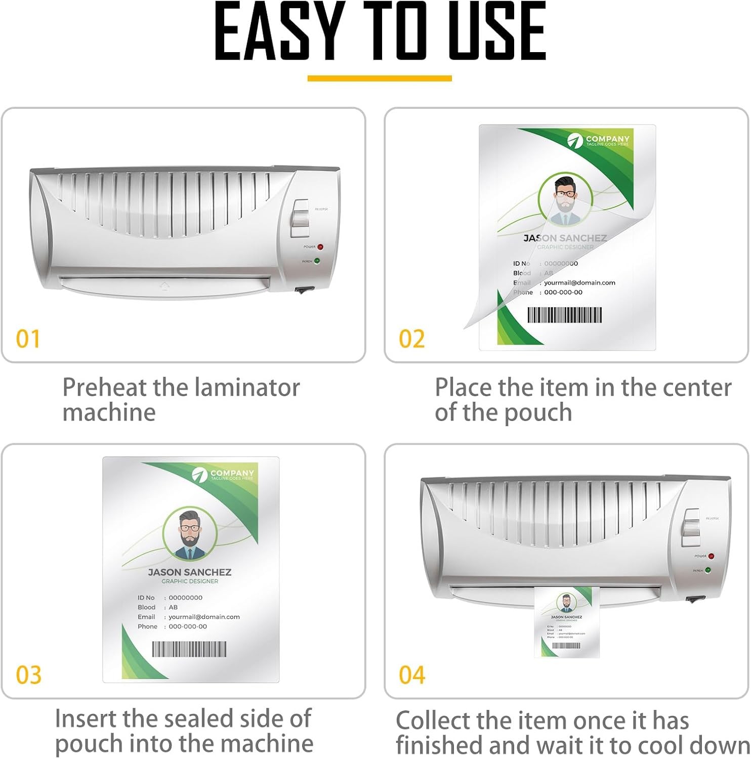 9x11.5 inch Clear Thermal Laminating Pouches Letter Size Laminator Sheets 5 Mil