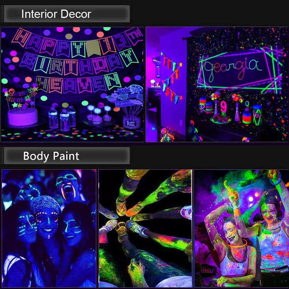 33FT LED UV Black Light Strips 12V Flexible Blacklight 600 LEDs Party Lighting