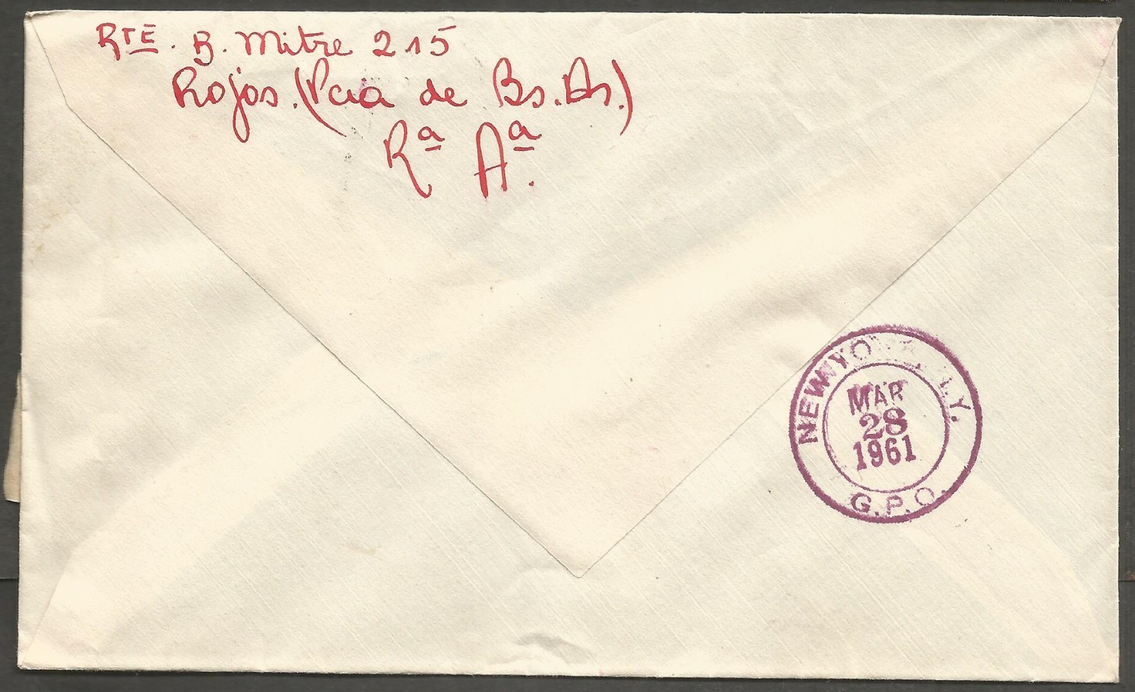 ARGENTINA 1961 Express Registered Cover Rojas to USA