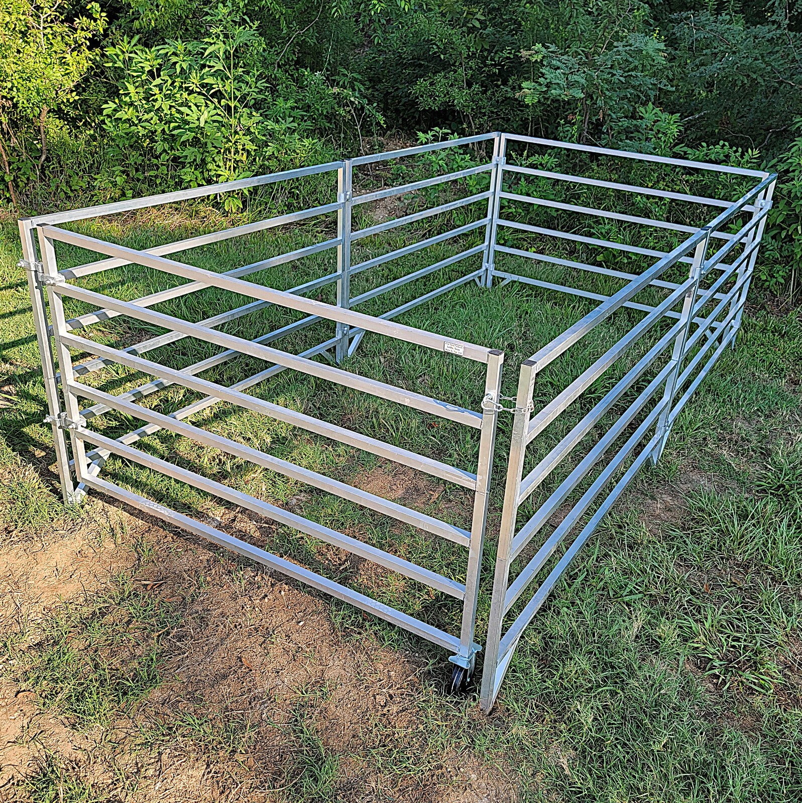 ALUMINUM 5 FT X 10 FT 6 RAIL 40" TALL SHEEP & GOAT STALL KIT PANEL PEN CORRAL