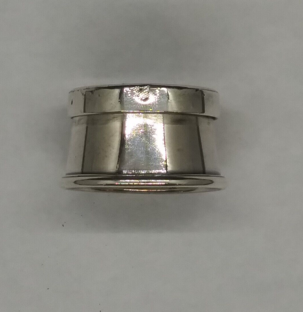 1888 Antique Silverplate Flask & Collapsible Cup/Lid w/ Monogram 5 1/2 x 4''