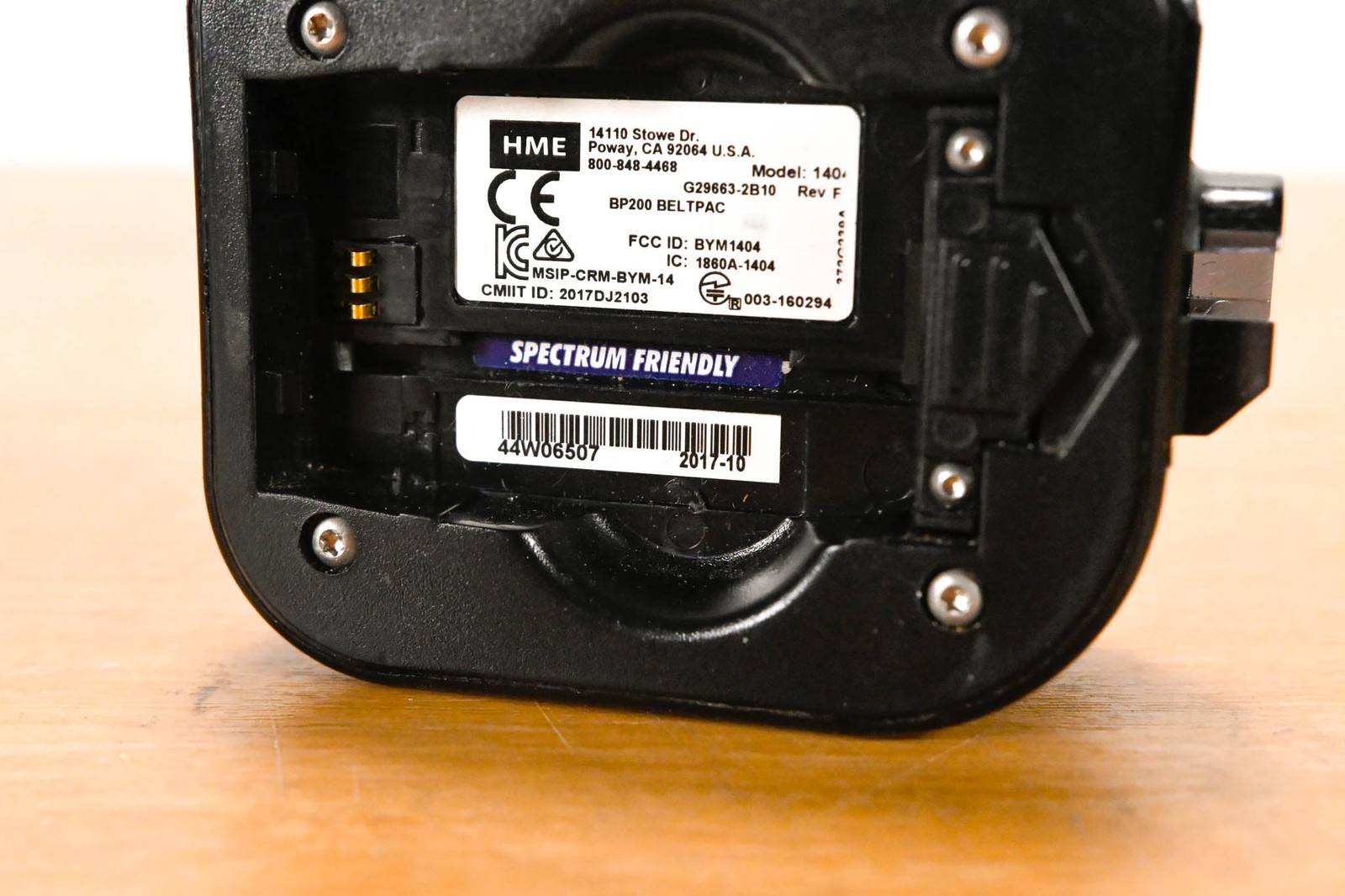 HME BP200 Wireless Beltpack CG01UFD