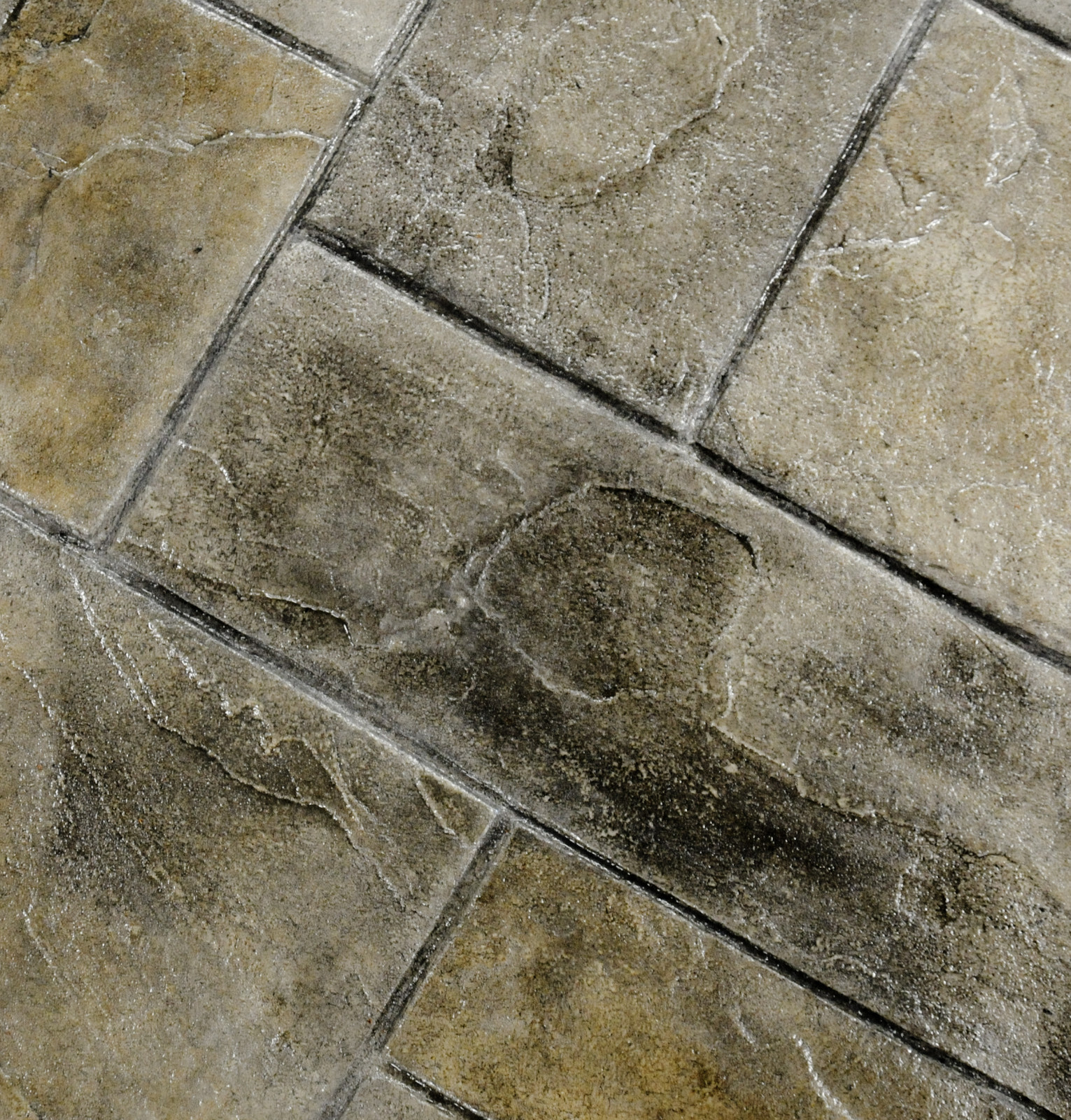 Ashler Notched Slate | 8 pc. Decorative Concrete Stamp Set by Walttools