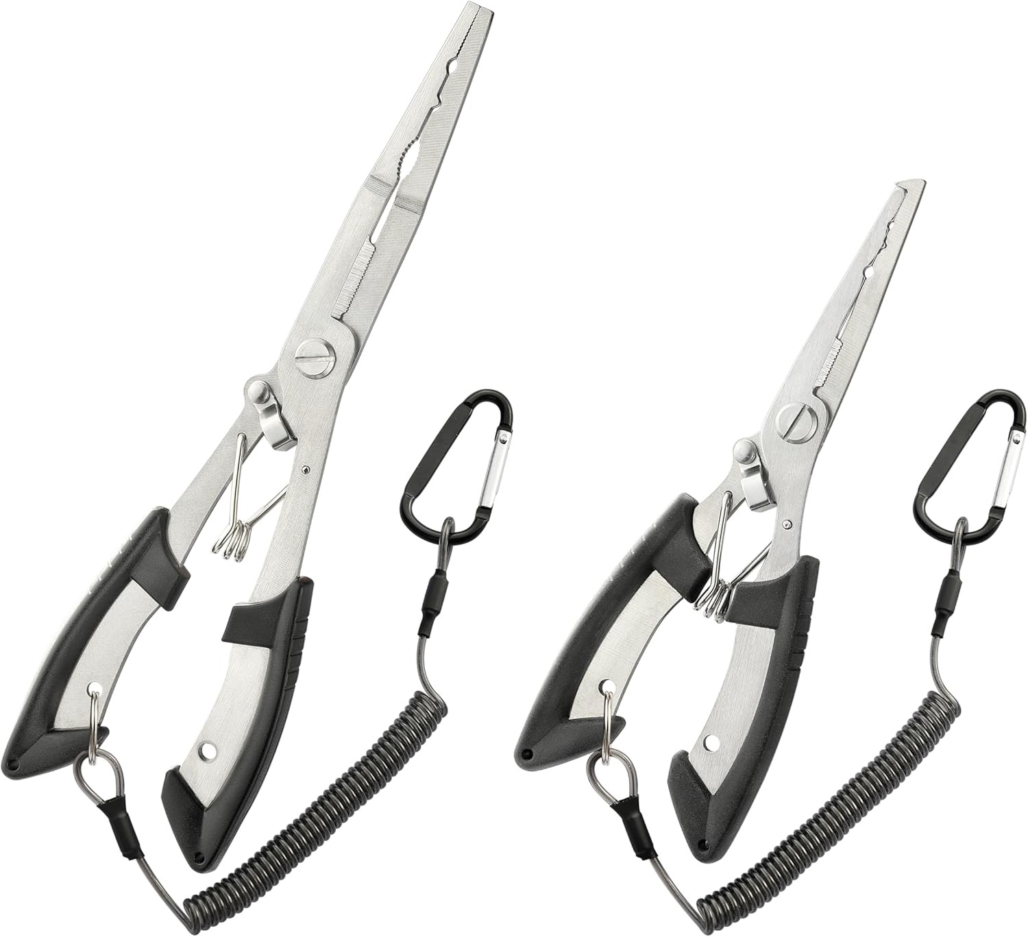 2PCS Stainless Steel Fishing Pliers with Lanyard, HIA Nose Pliers Fishing Hook R
