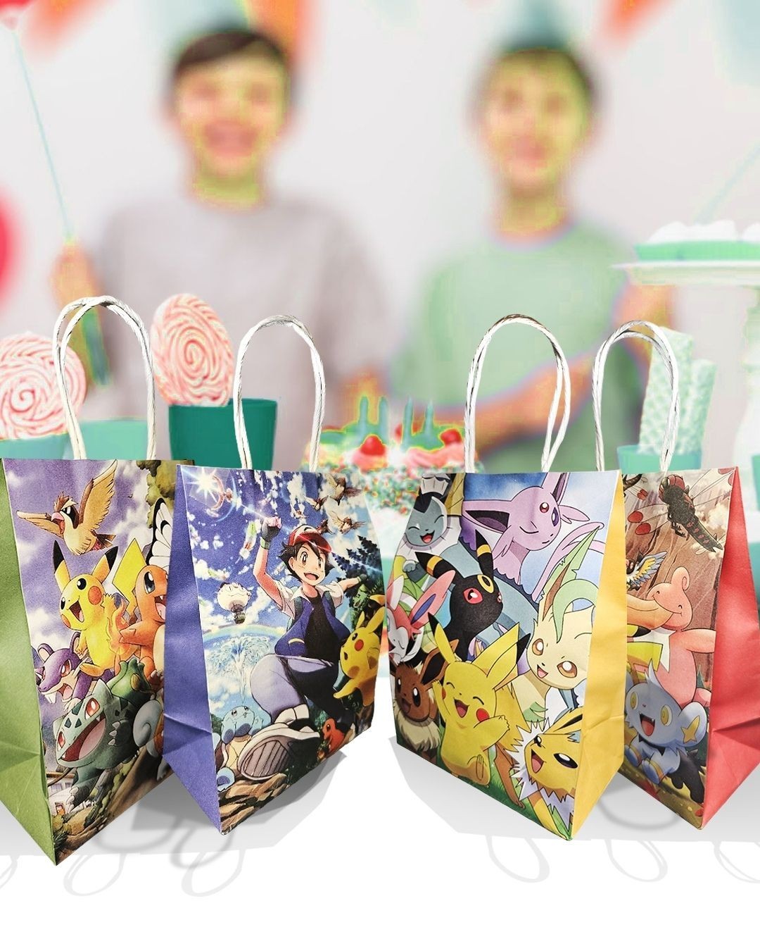 20 Pcs Pokemon Party Gift Bags, Birthday Party Bags, Goodie Bags