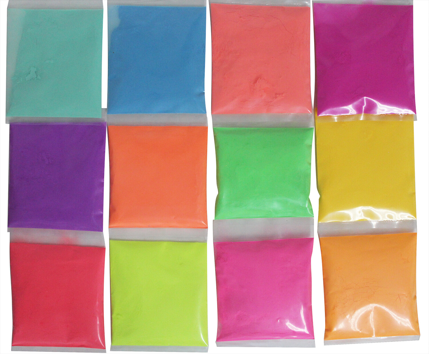 2oz DAY VISIBLE Glow in the Dark PIGMENT POWDERS now available in 12 Neon Colors