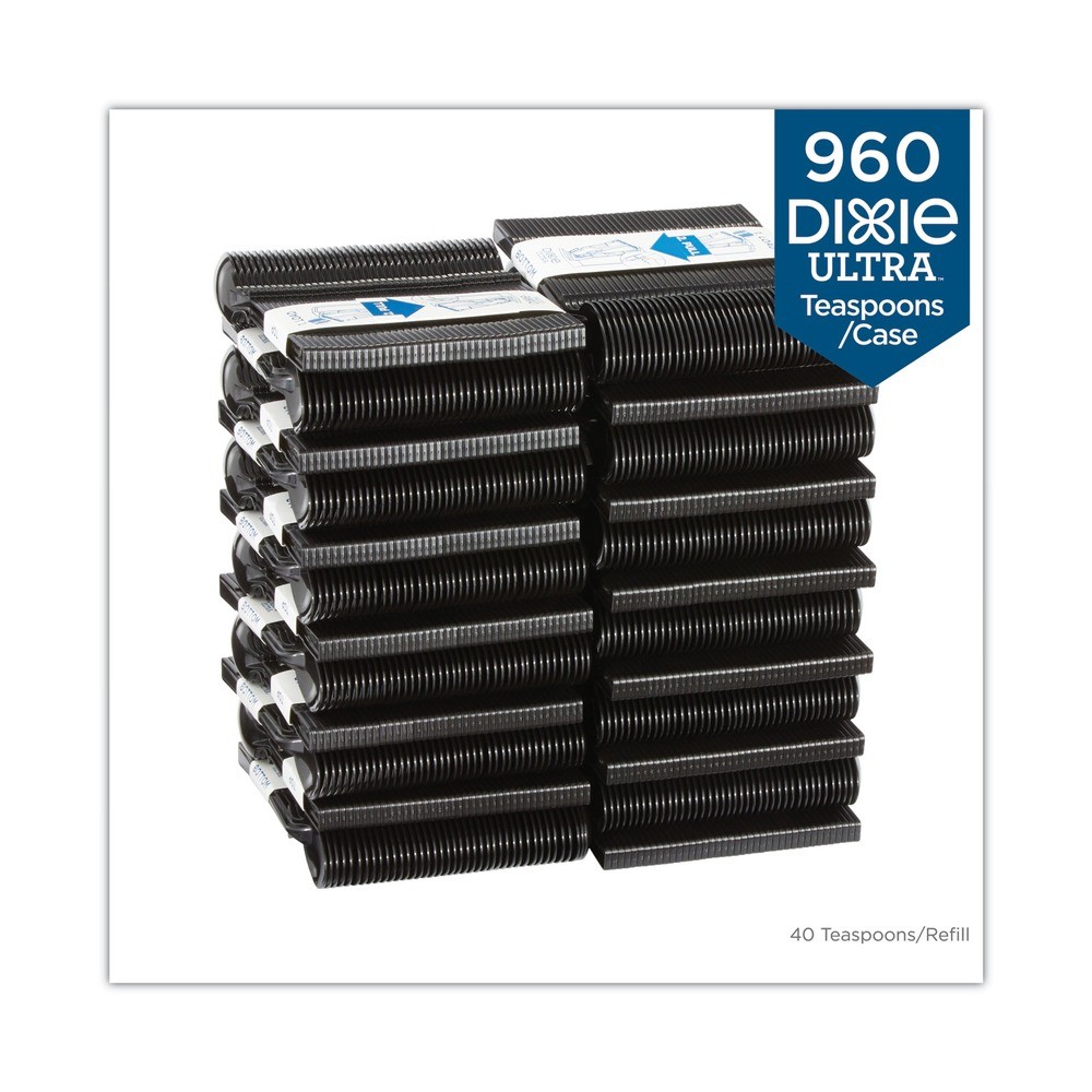 Dixie DUSSPT5 SmartStock Dispensing System Plastic Spoon - Black (960/CT) New