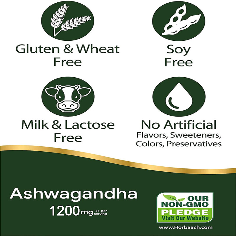 KSM-66 Ashwagandha 1200 Mg - Balance Mood, Reduce Stress,Increase Stamina