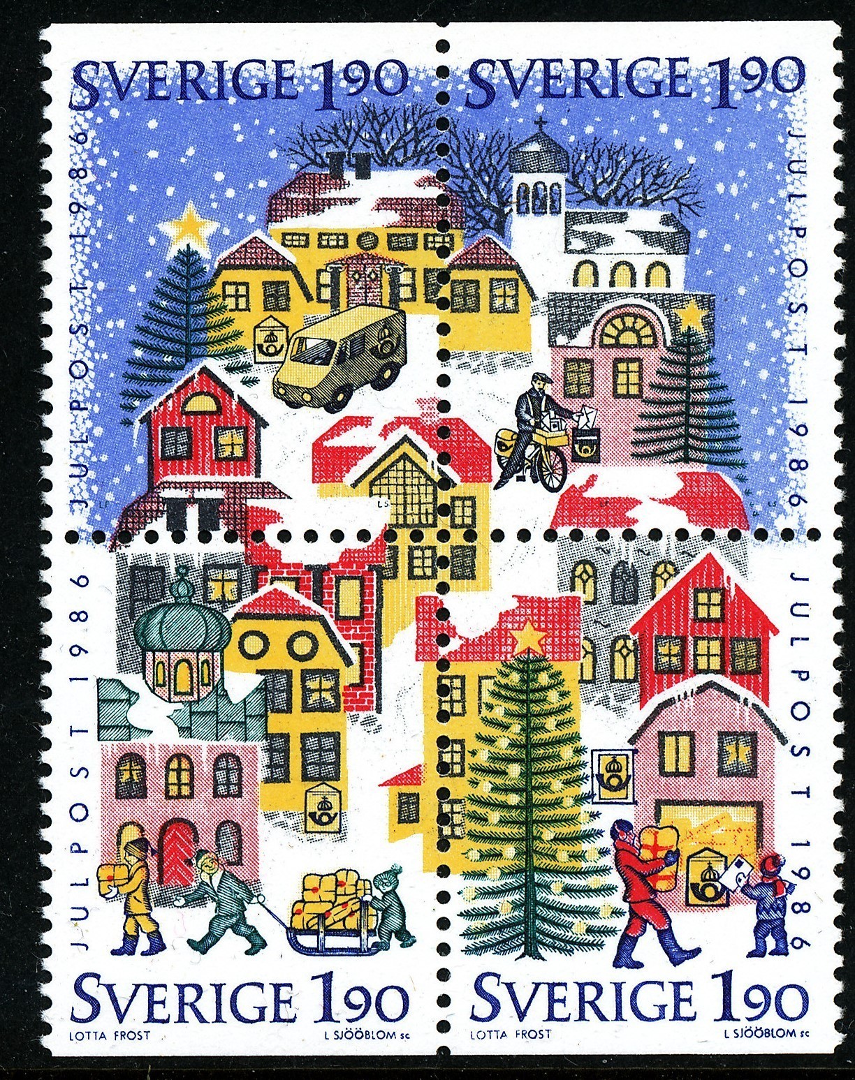 Sweden 1986  Christmas.  Engraver Lars Sjööblom.  MNH
