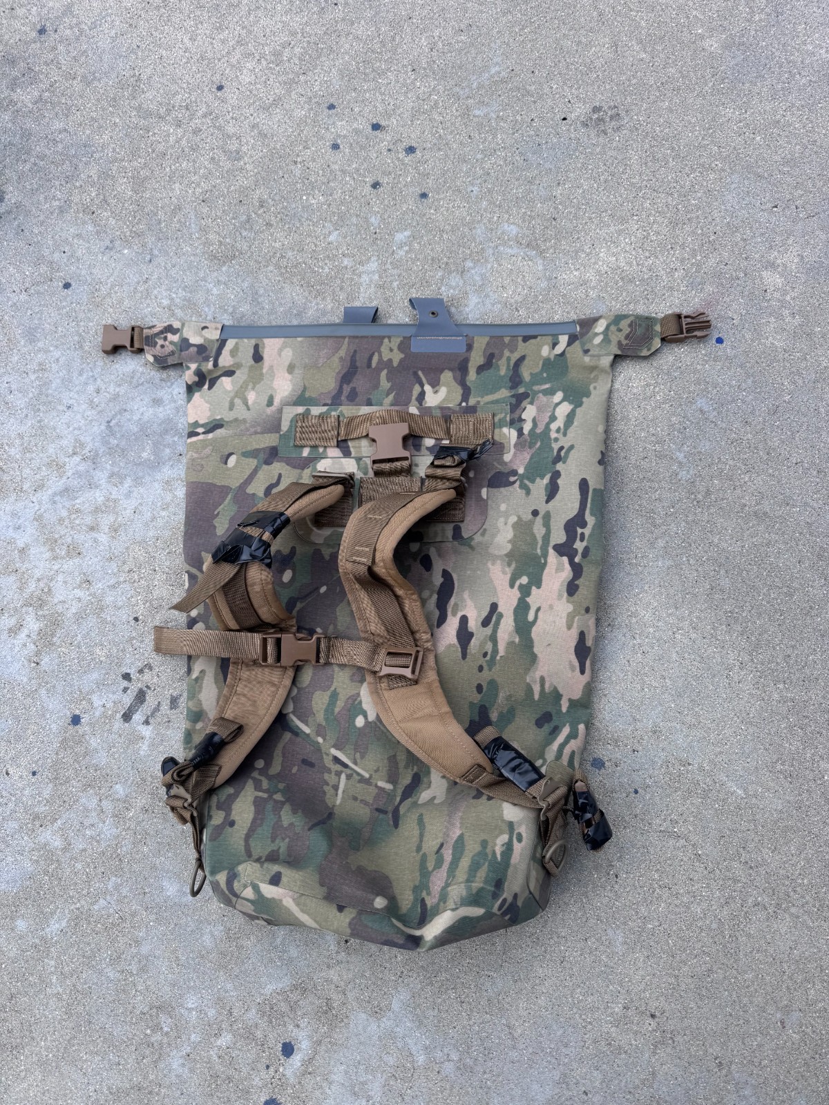 Watershed Multicam Waterproof 12100 Ruck Dry Bag w/ Back Straps