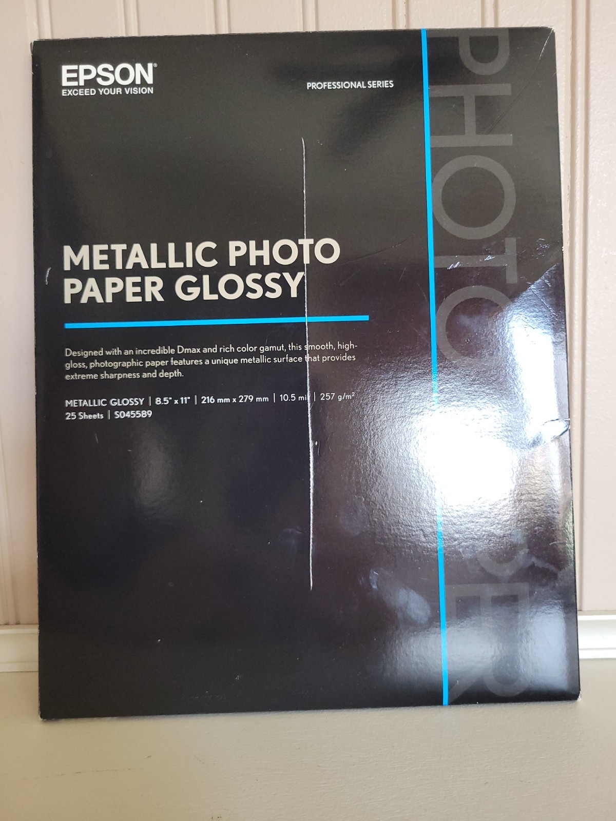 Epson S045589 Metallic Photo Paper Glossy 8.5" x 11"  25 Sheets Opened NOT USED