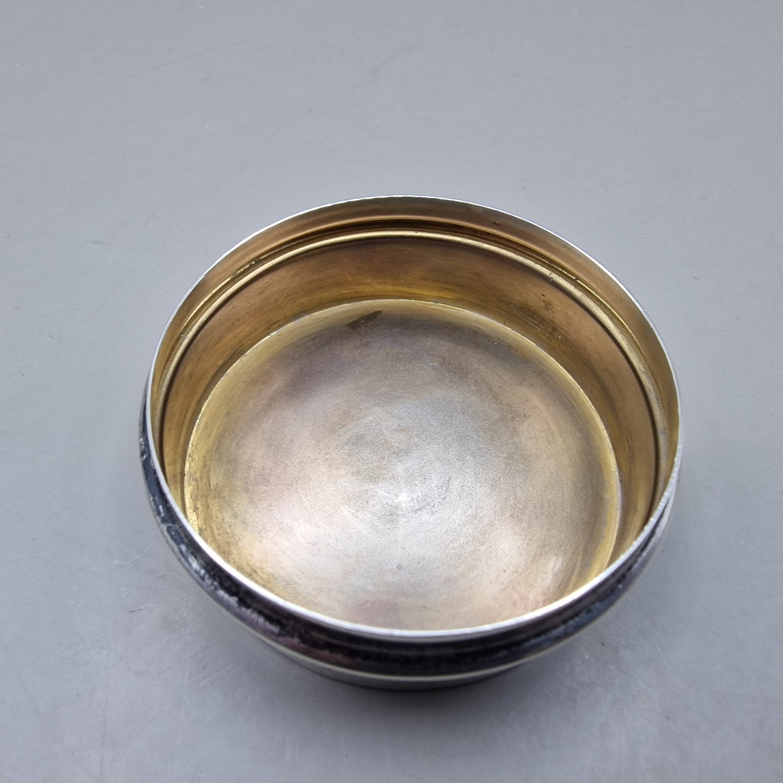 Antique Sterling Silver & Guilloché Enamel Circular Box by Lawrence Emanuel 1919