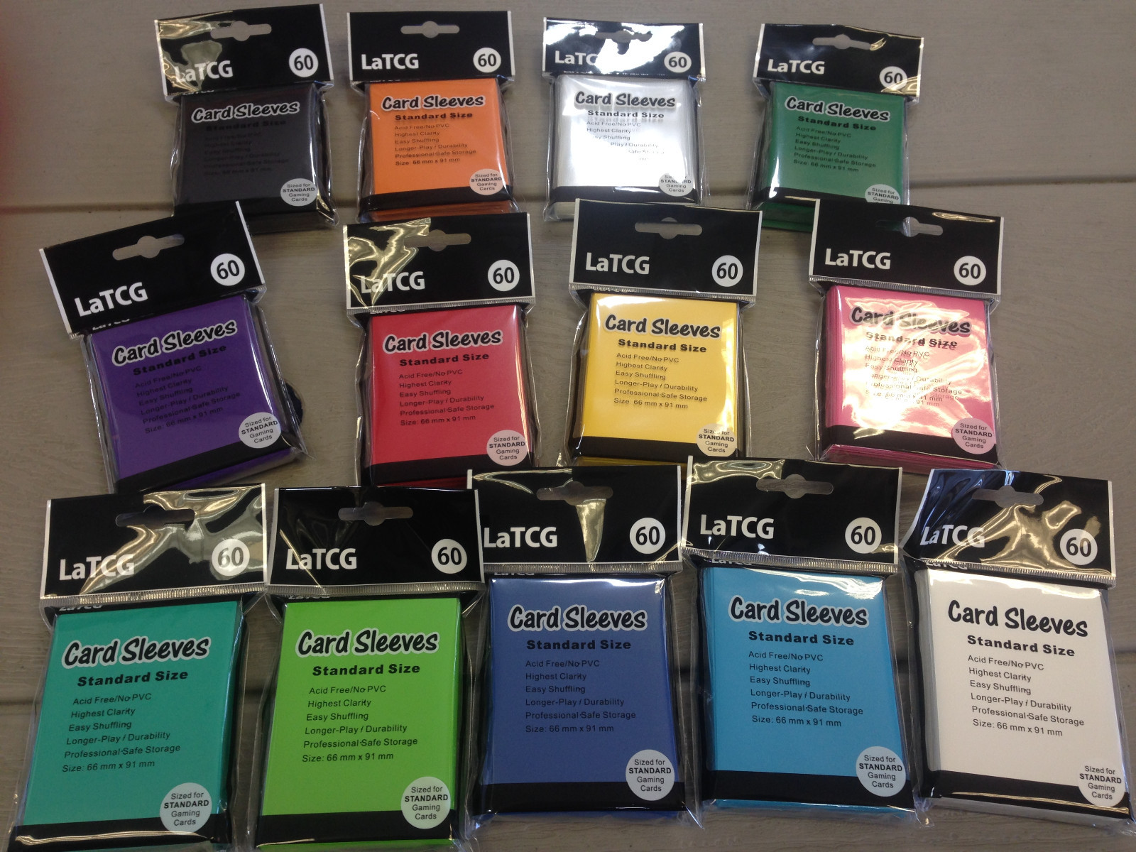 60 LaTCG Pokemon/Digimon/MTG/Dragon Ball Super/Standard Deck Protector Sleeves