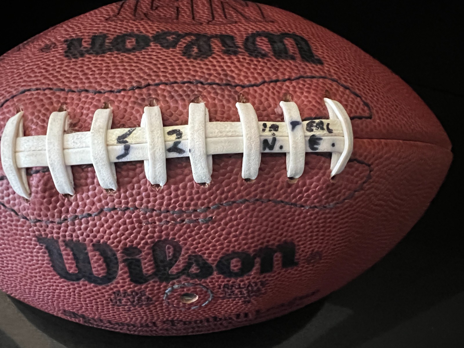 1970'S Pete Rozelle OAKLAND RAIDERS GAME USED WILSON PRO FOOTBALL EQUIP MANAGER