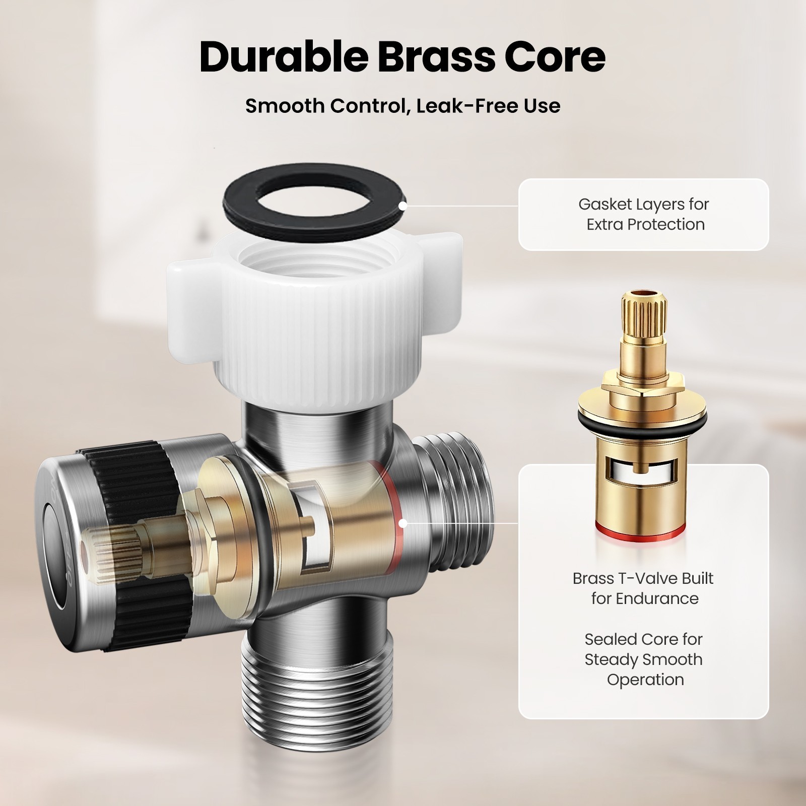 Stainless Steel Brushed Nickel Bidet Sprayer with Shattaf Adapter and Hose