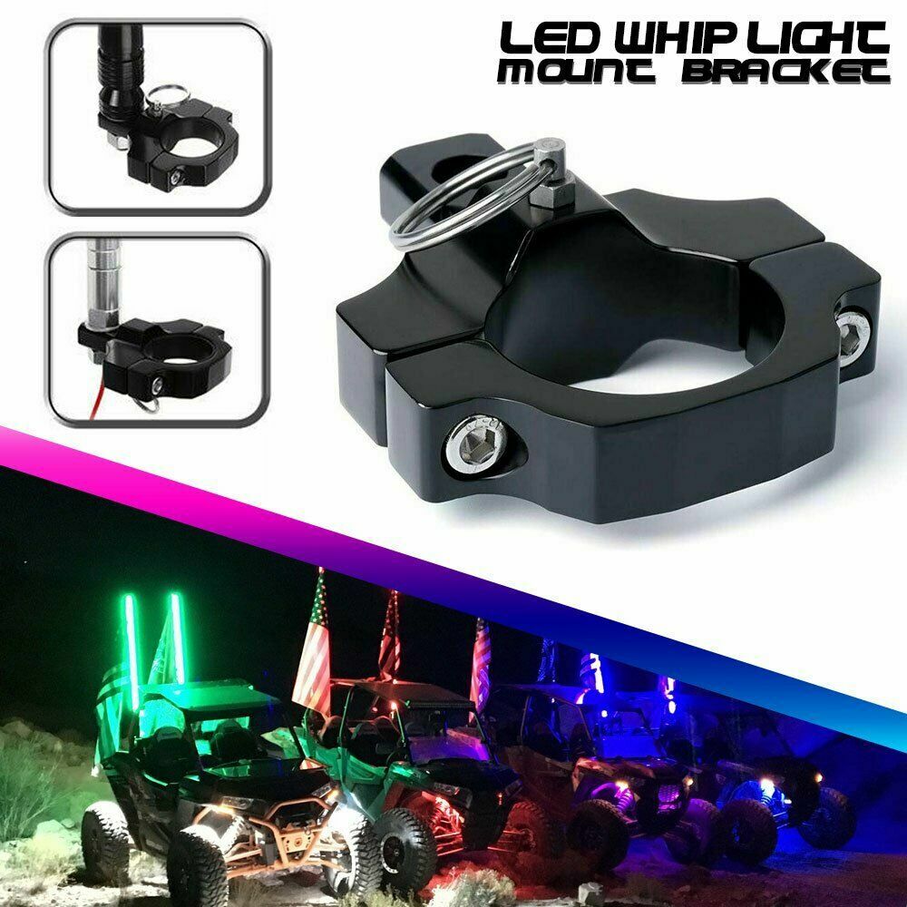 Pair UTV ATV Mount Brackets For LED Whip Light Bar Fit 1.75" to 2" Rollbar Cage