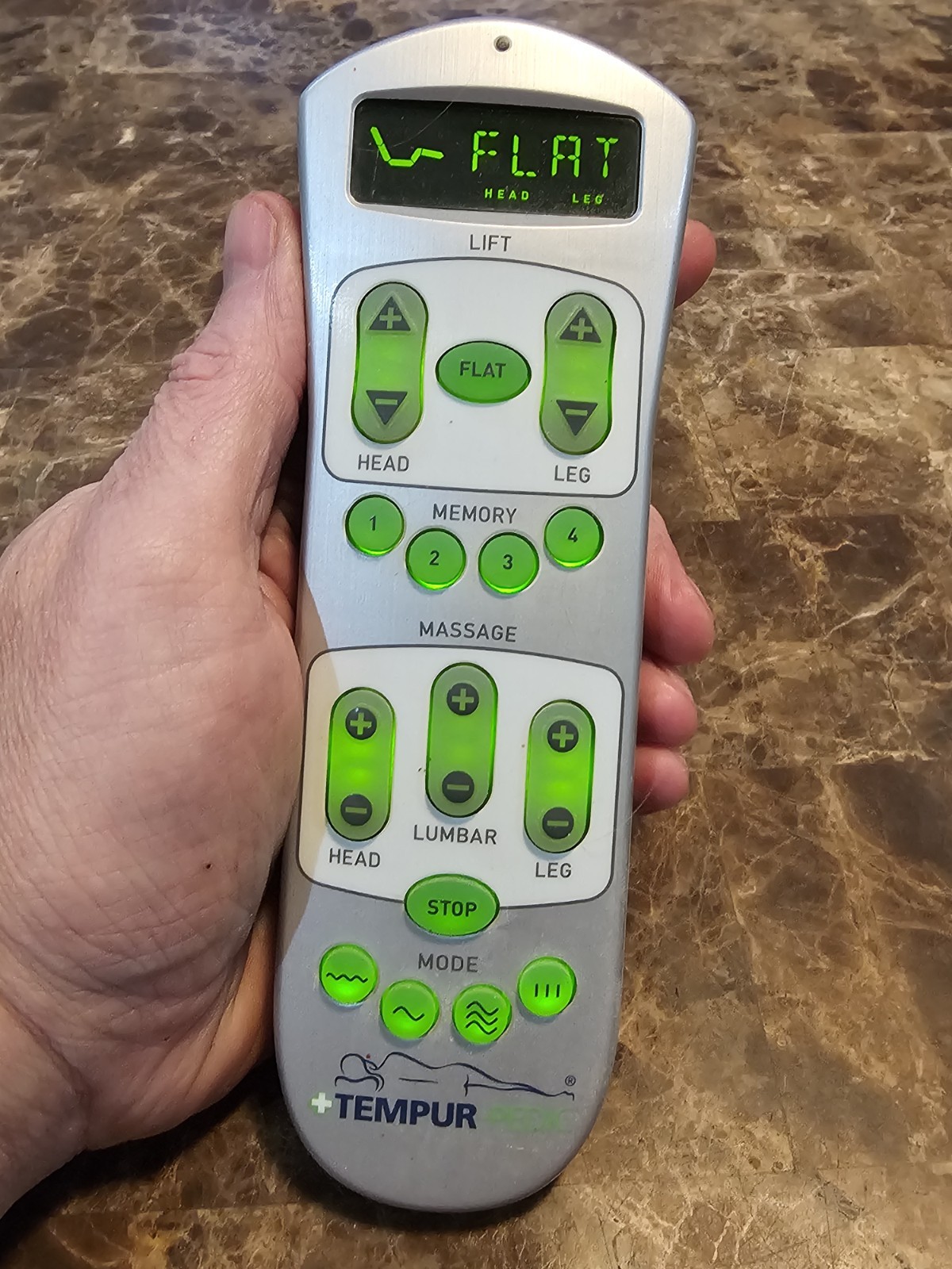 TempurPedic Tempur-Ergo 10003-RFREMS-L008 Remote Control OEM ** TESTED WORKING