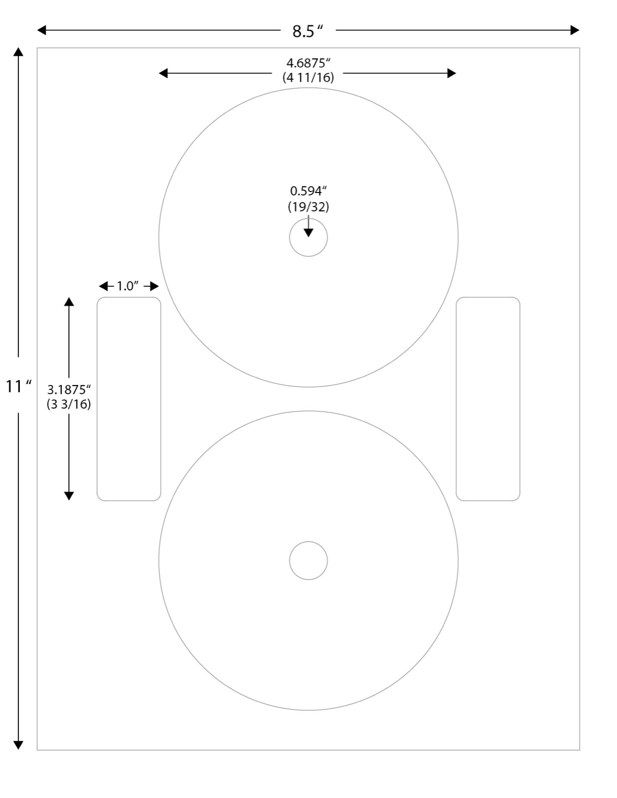 CD / DVD Labels Full Face Fits size 5931 Laser Ink Jet Blank White Sheets Neato