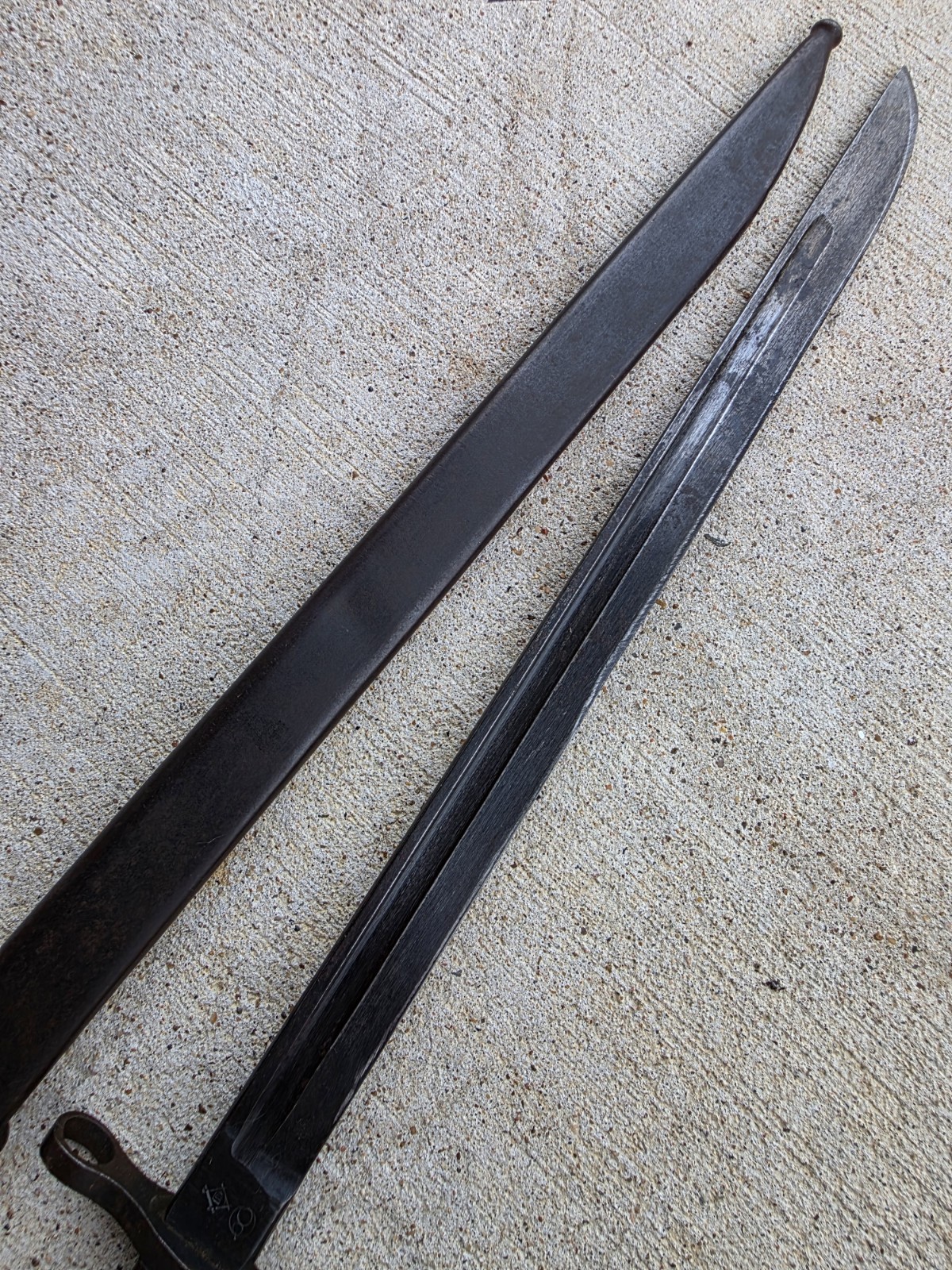 WWII Japanese Type 30 Rifle Bayonet TALW Toyada Loom Works & Scabbard