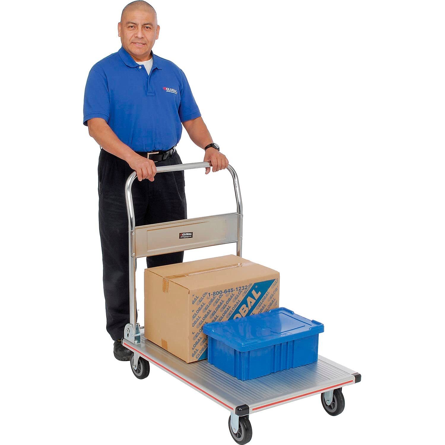 Folding Platform Truck Aluminum 36 x 24 600 Lb. Capacity