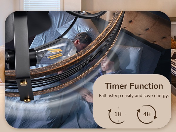 EDISHINE Pre-Assembled Ceiling Fan with Light & Remote 21" Flush Mount Farmhouse