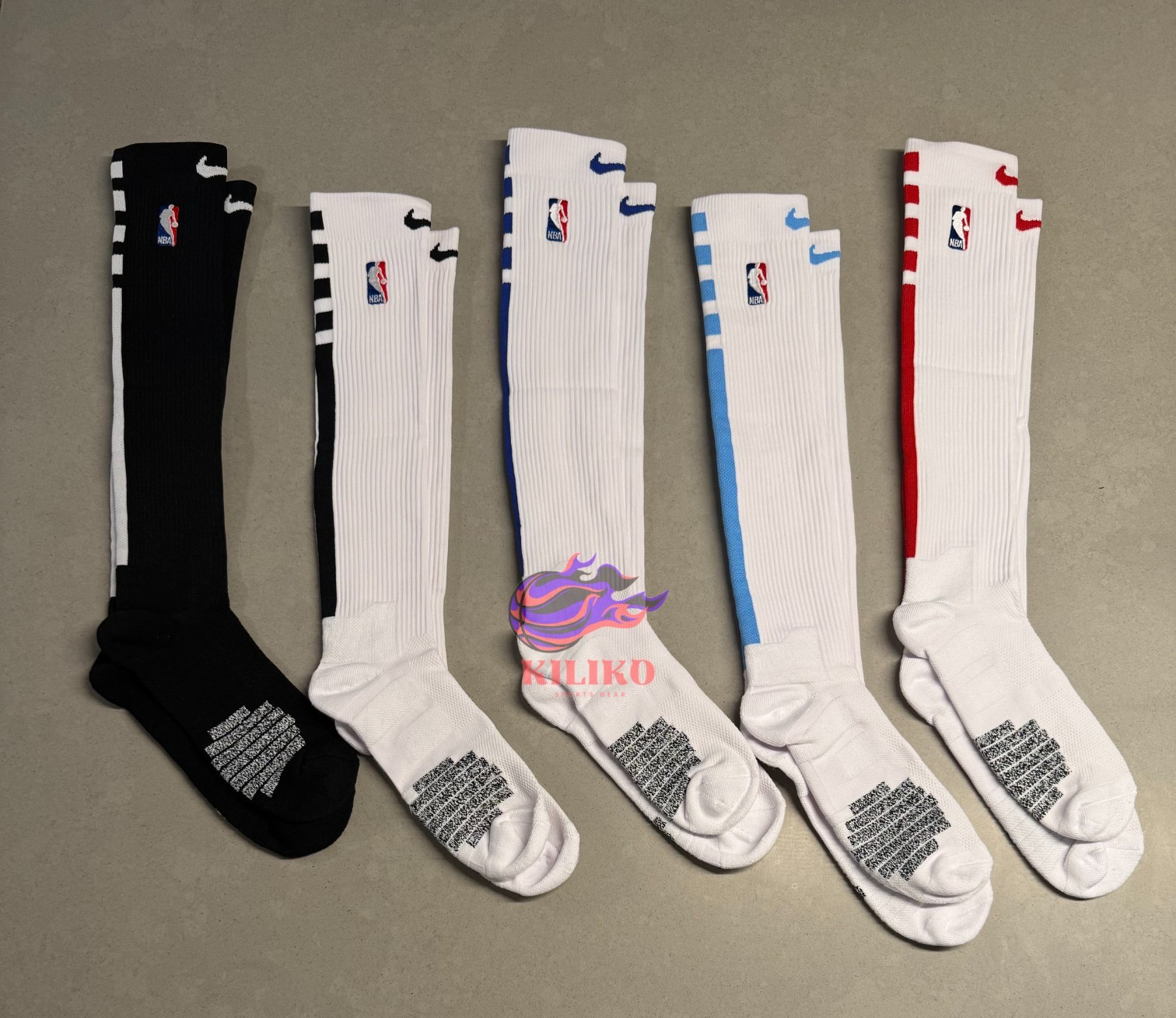 Nike NBA Authentics  - White & Black - Knee Highs/Scrunchies 🏀🔥