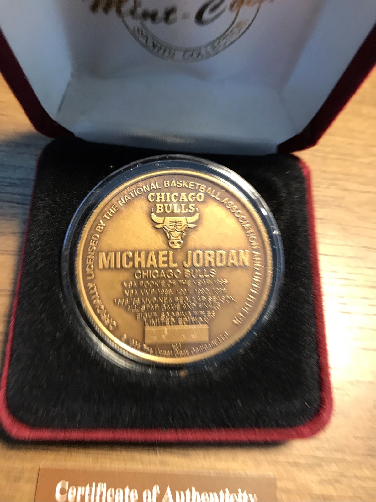 Michael Jordan Chicago Bulls Highland Mint Limited Edition Bronze Coin