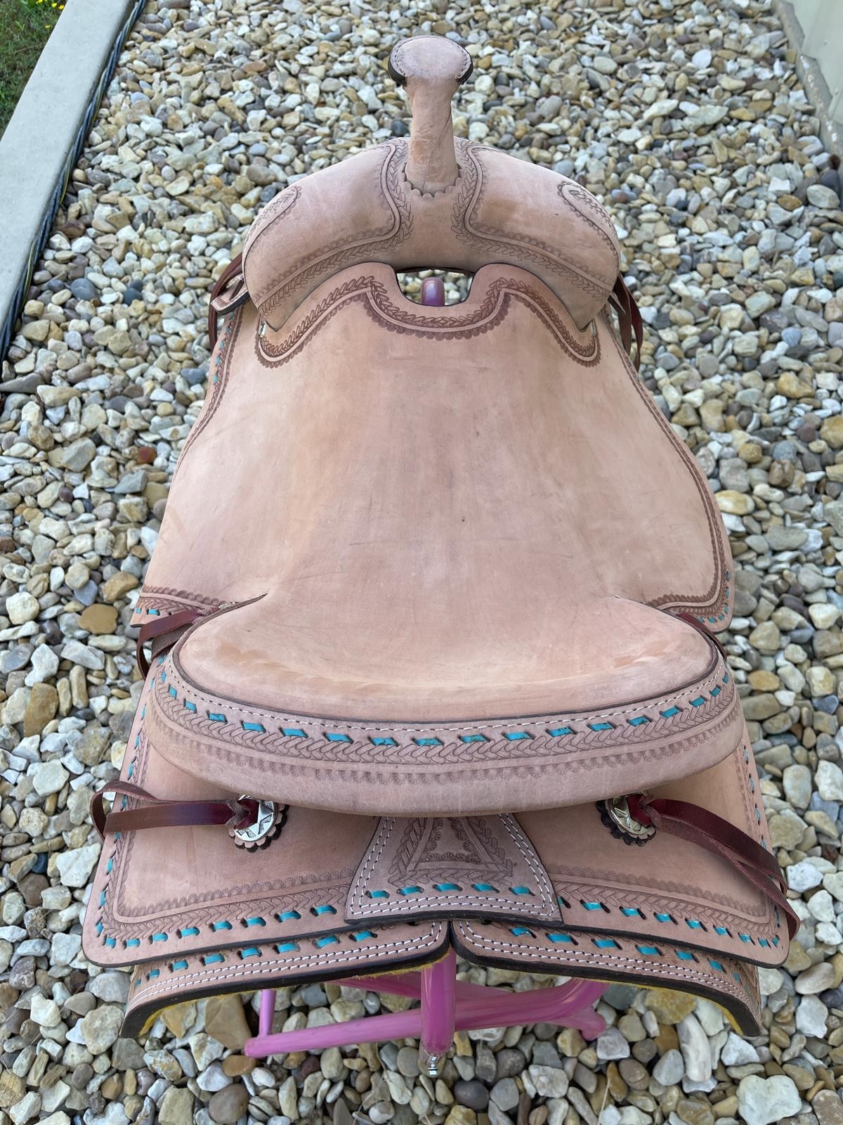 Adult Western Horse Ranch Cutting Saddle Sizes 14"-18" Hand-Tooled Free Shipping
