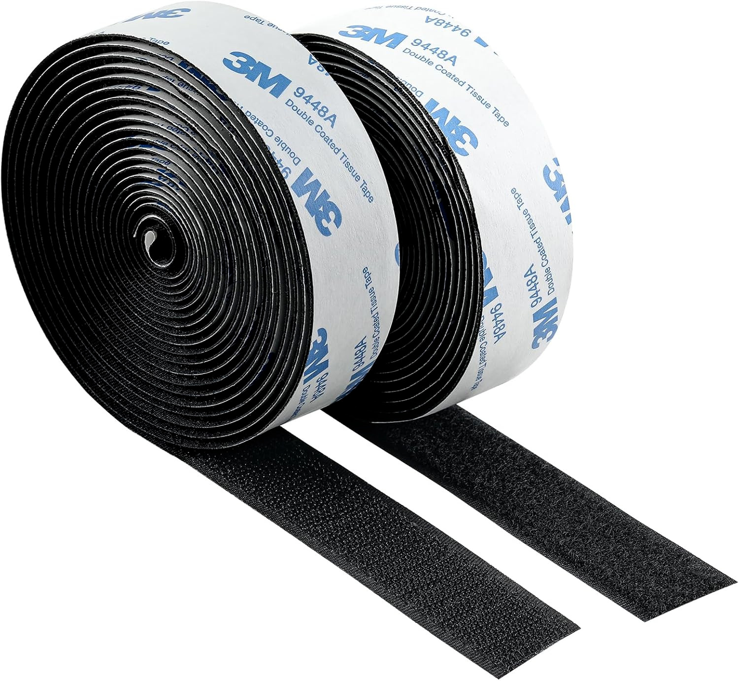 3M Hook and Loop Tape with Adhesive, Heavy Duty Self Sticky Interlocking Tape, S