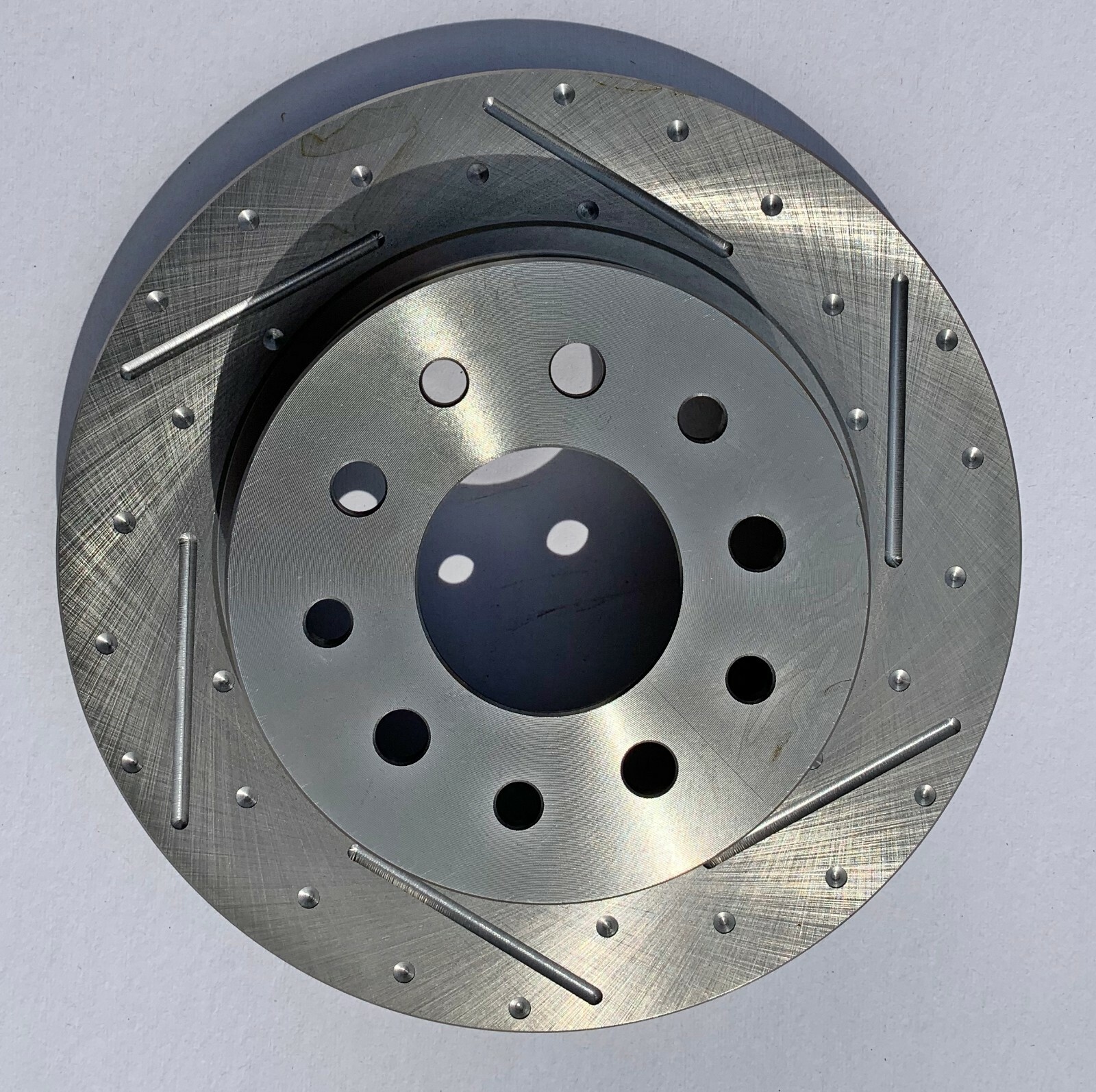 Small Bearing 9" Ford Slotted Bolt On Rear Disc Brake Kit with E Brake Calipers