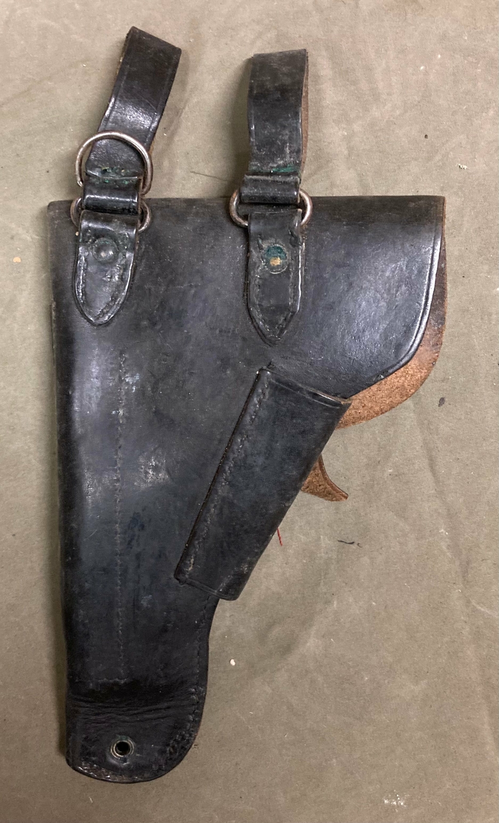 Vintage Military French Leather Pistol Holster MAC Mle 1950 Post WWII Cold War
