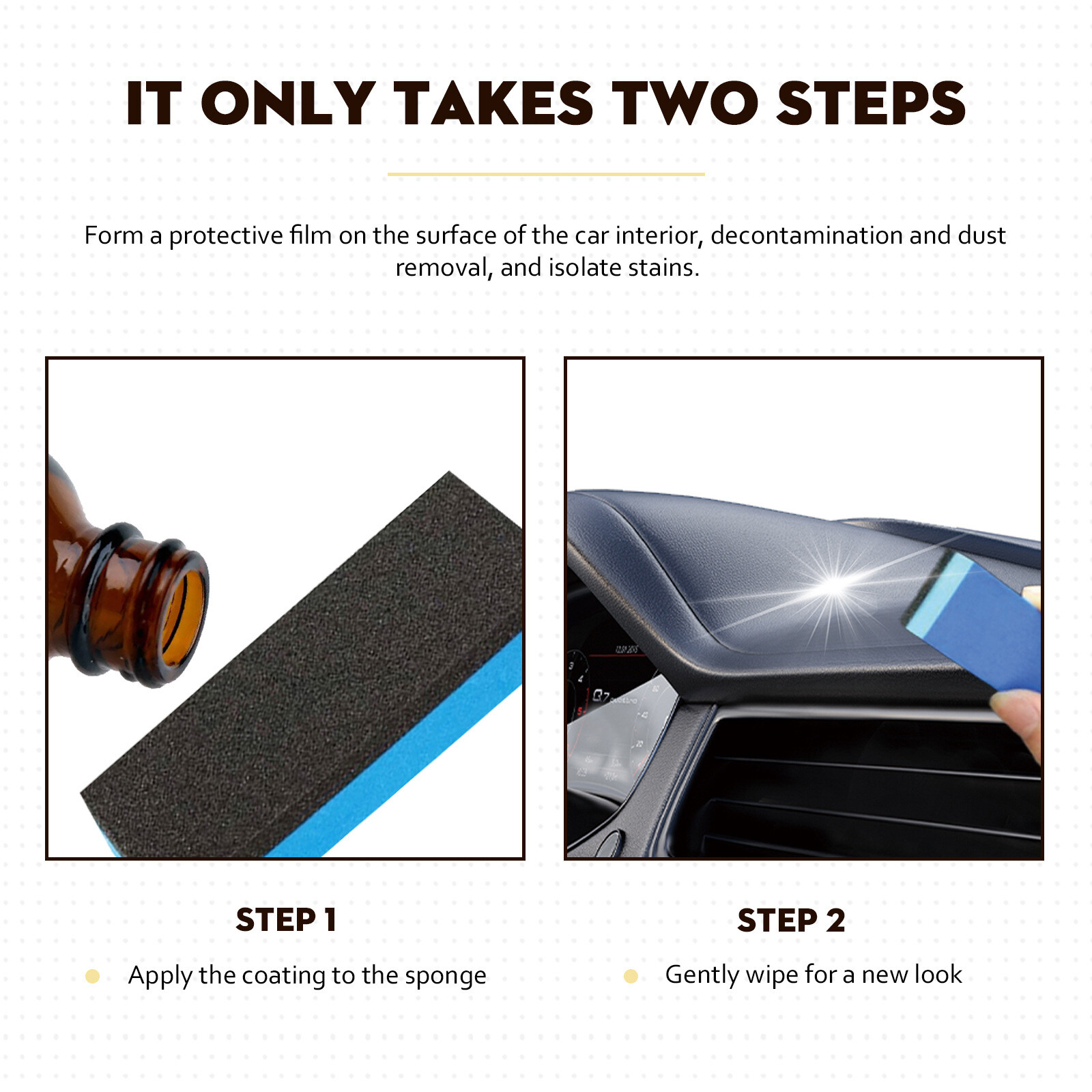 2 Sets Plastic Parts Crystal Coating Car Refresher Agent Maintenance Accessories