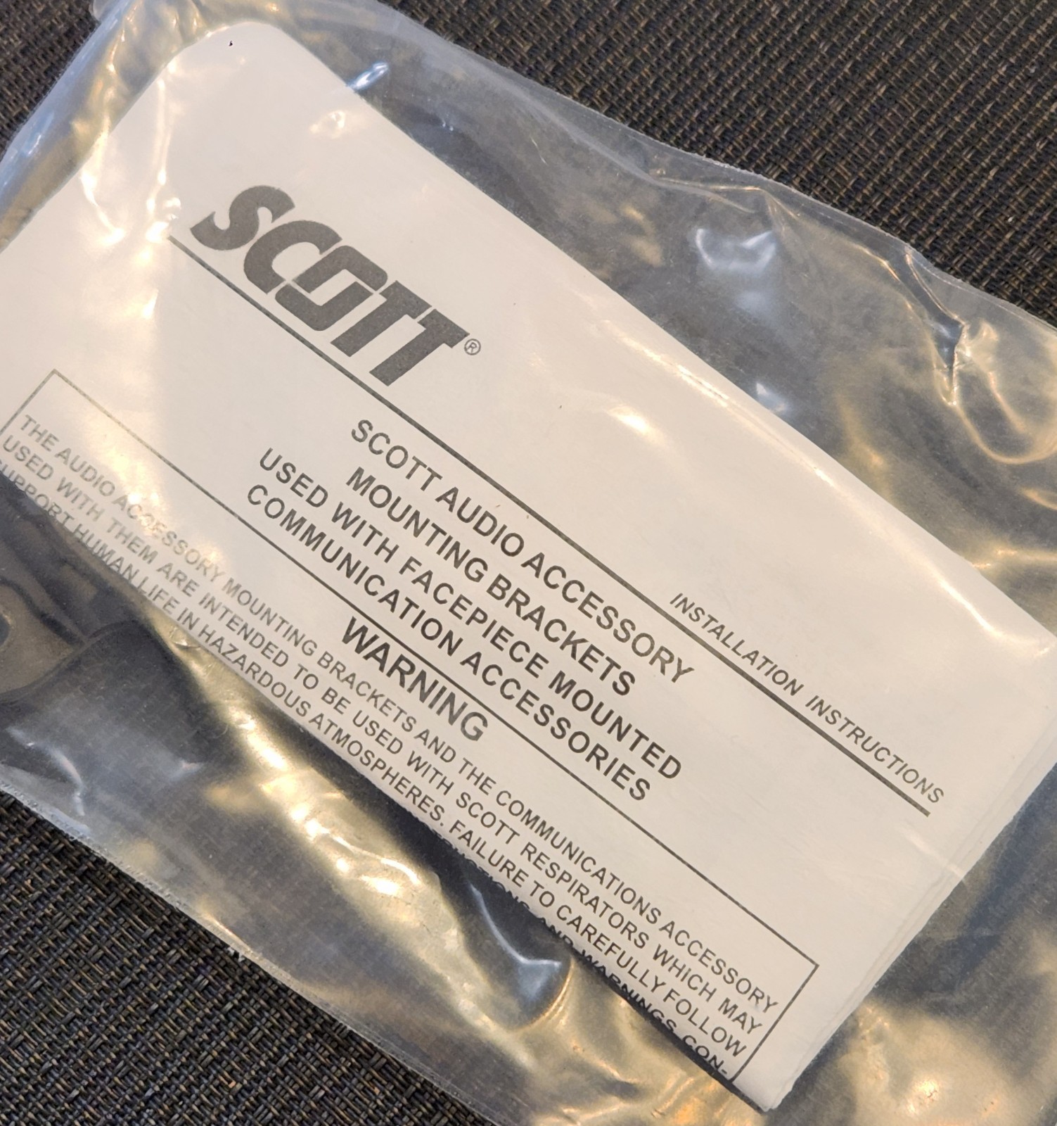 LOT of 5 NEW Scott AV3000 Mask Voice Amplifier Mounting BRACKETS SCBA 200715-01