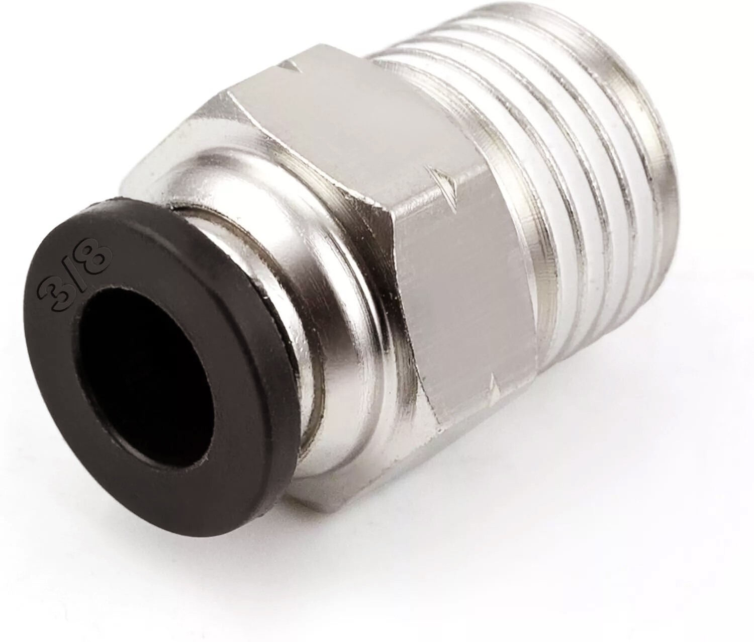 Push to Connect Hose Fitting Straight 3/8" Tube OD to 3/8" NPT Male Thread 10Pcs