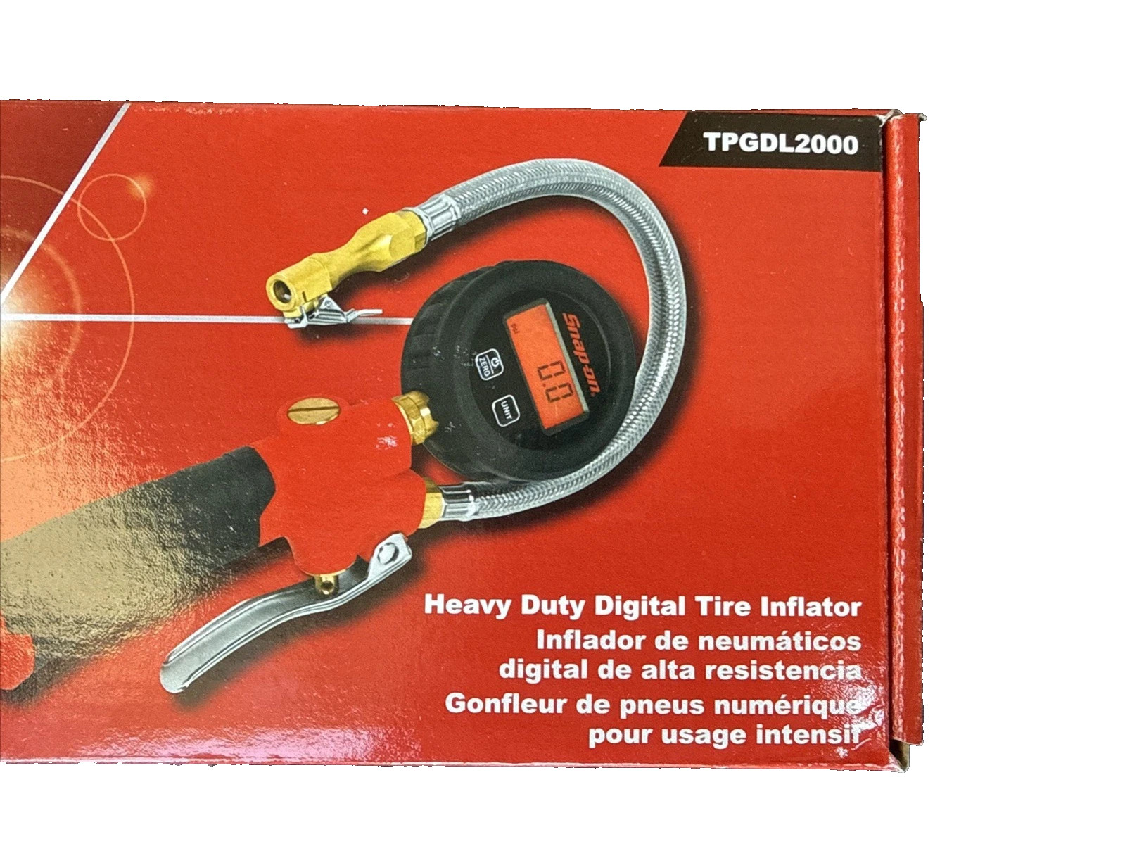 SNAP ON TPGDL2000 R HEAVY DUTY DIGITAL TIRE INFLATOR RED NEW FREE SHIPPING!!