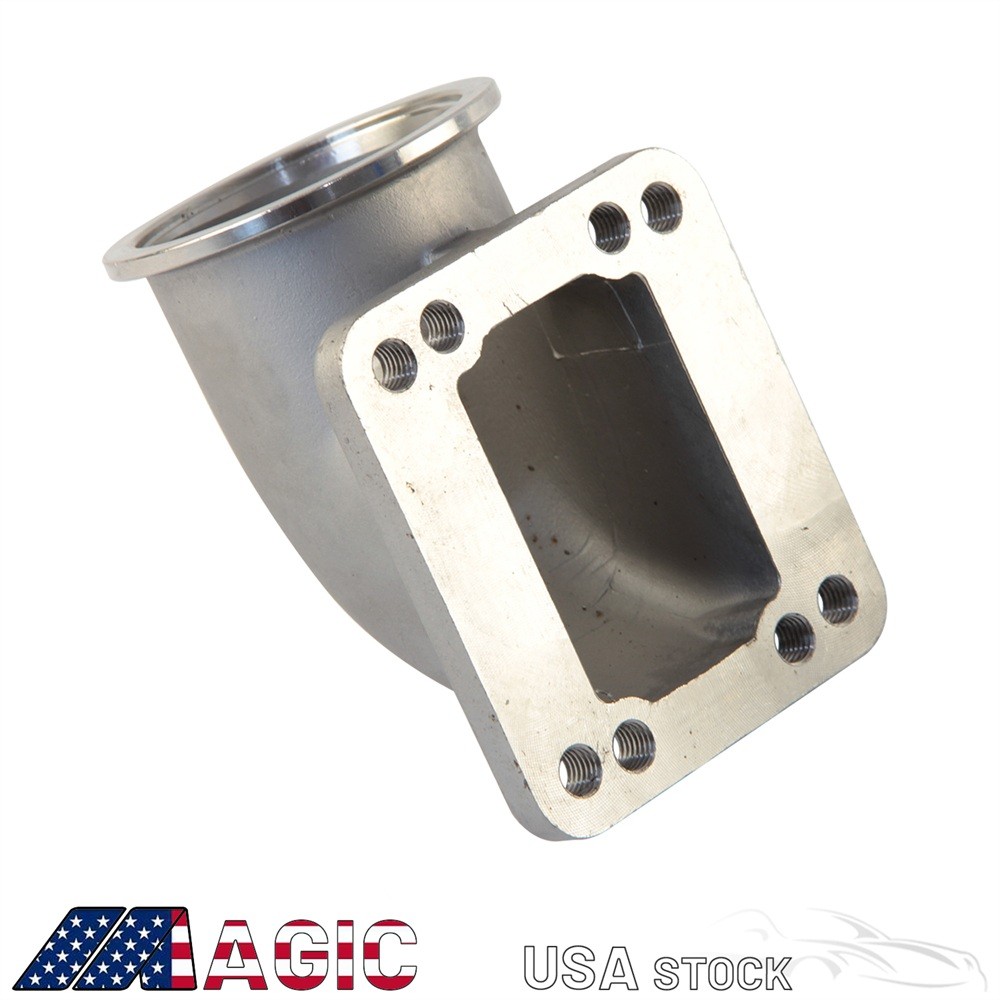 2.5" 63mm Vband 90 Degree Steel Cast Elbow Adapter Flange For T3 T4 Turbo SL