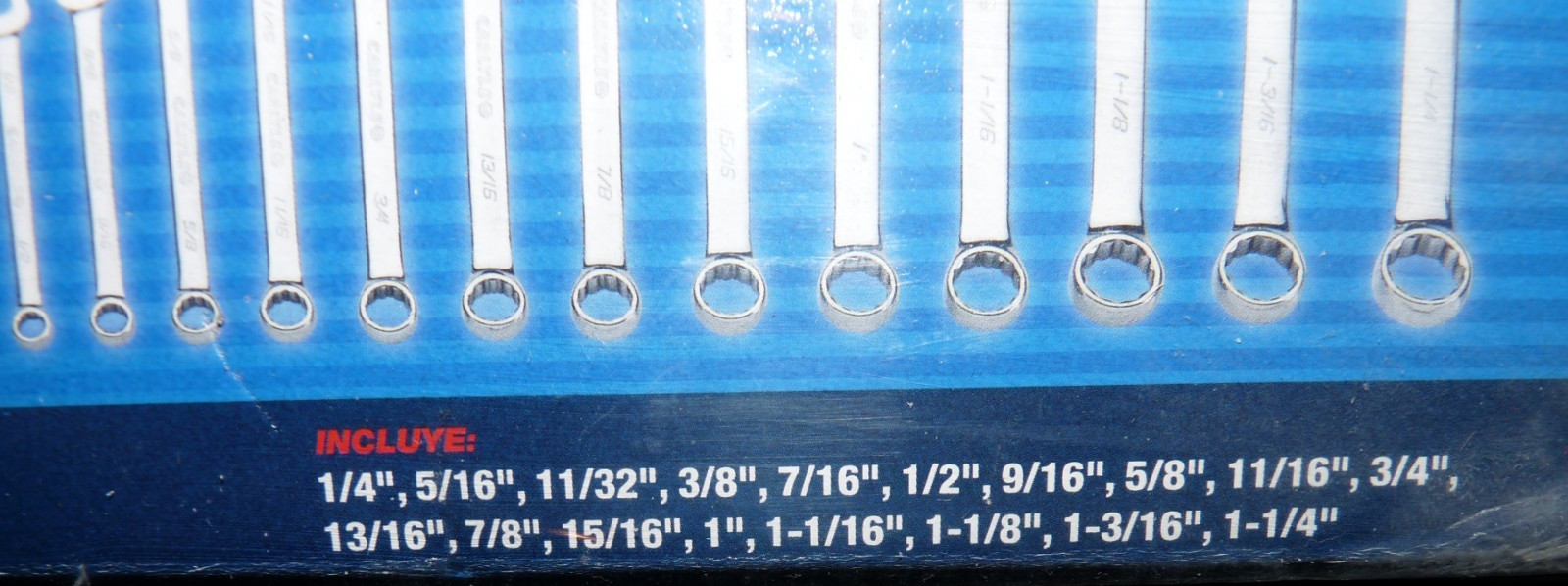 New Carlyle Tools CW1218 Full Polish Combination Wrench 18 Pc 12 Pt. Set NEW SAE
