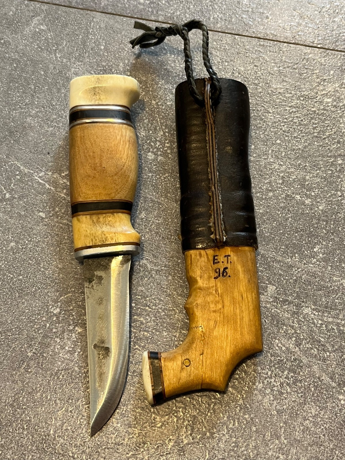 vintage swedish handmade knife puukko markt RB hunting fishing camping