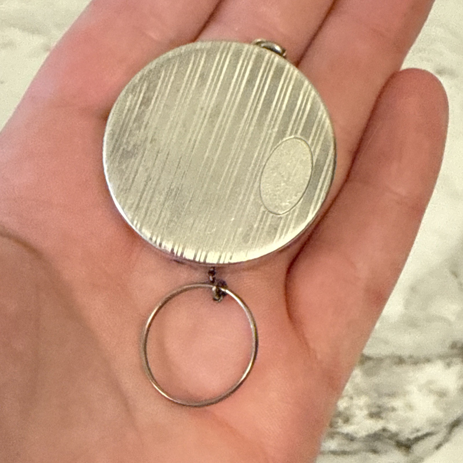 Vintage Sterling Silver Pill Box Keychain 15.5 Grams Palm Beach Estate Find Nice