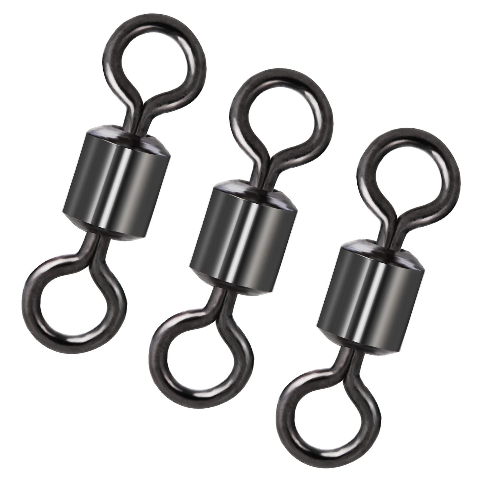 25/50/100p Fishing Rolling Barrel Swivel 17lb-335lb Solid Ring #12-6/0