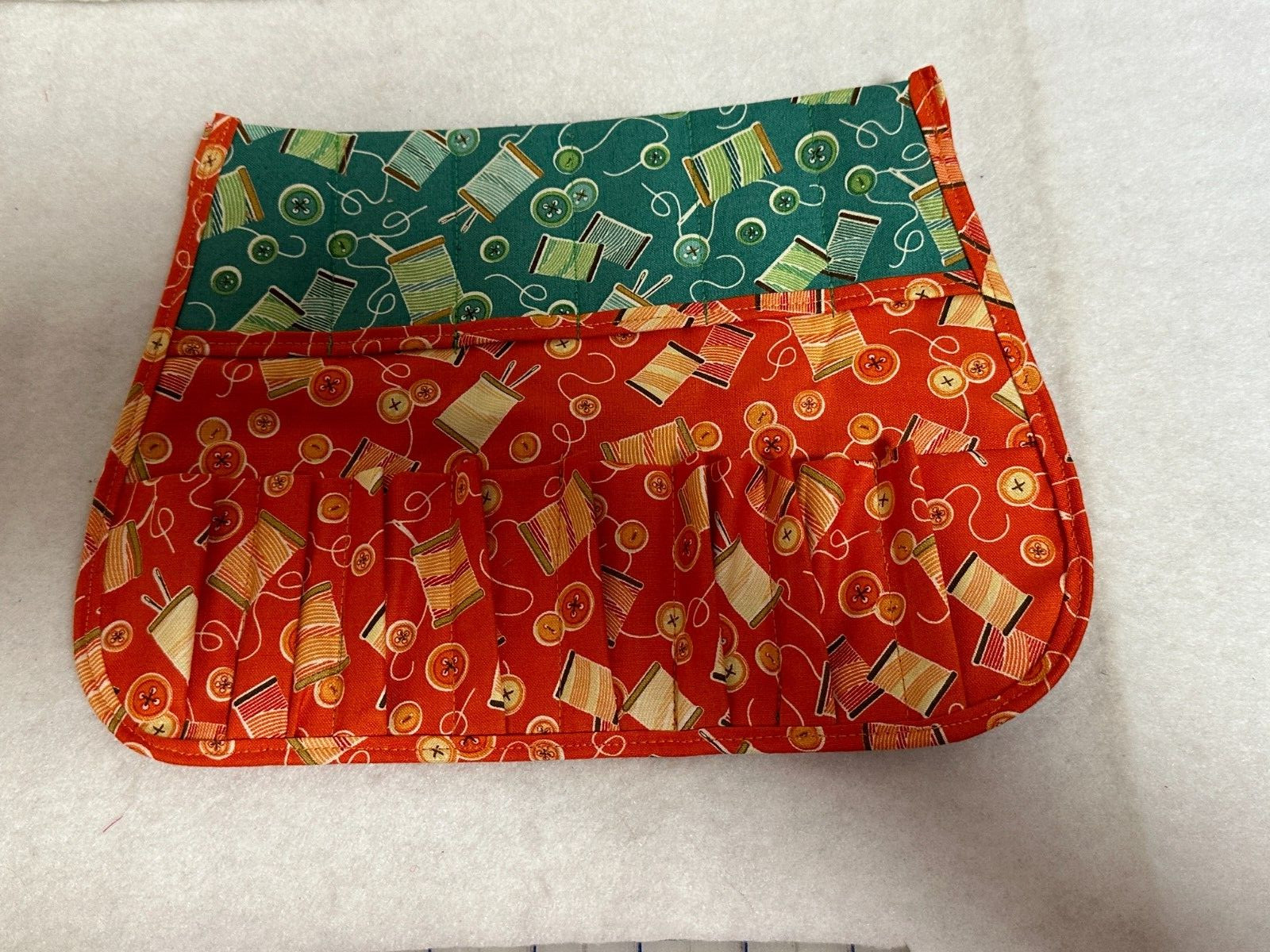 Handmade coffee mug organizer / caddy sewing notions cotton fabric