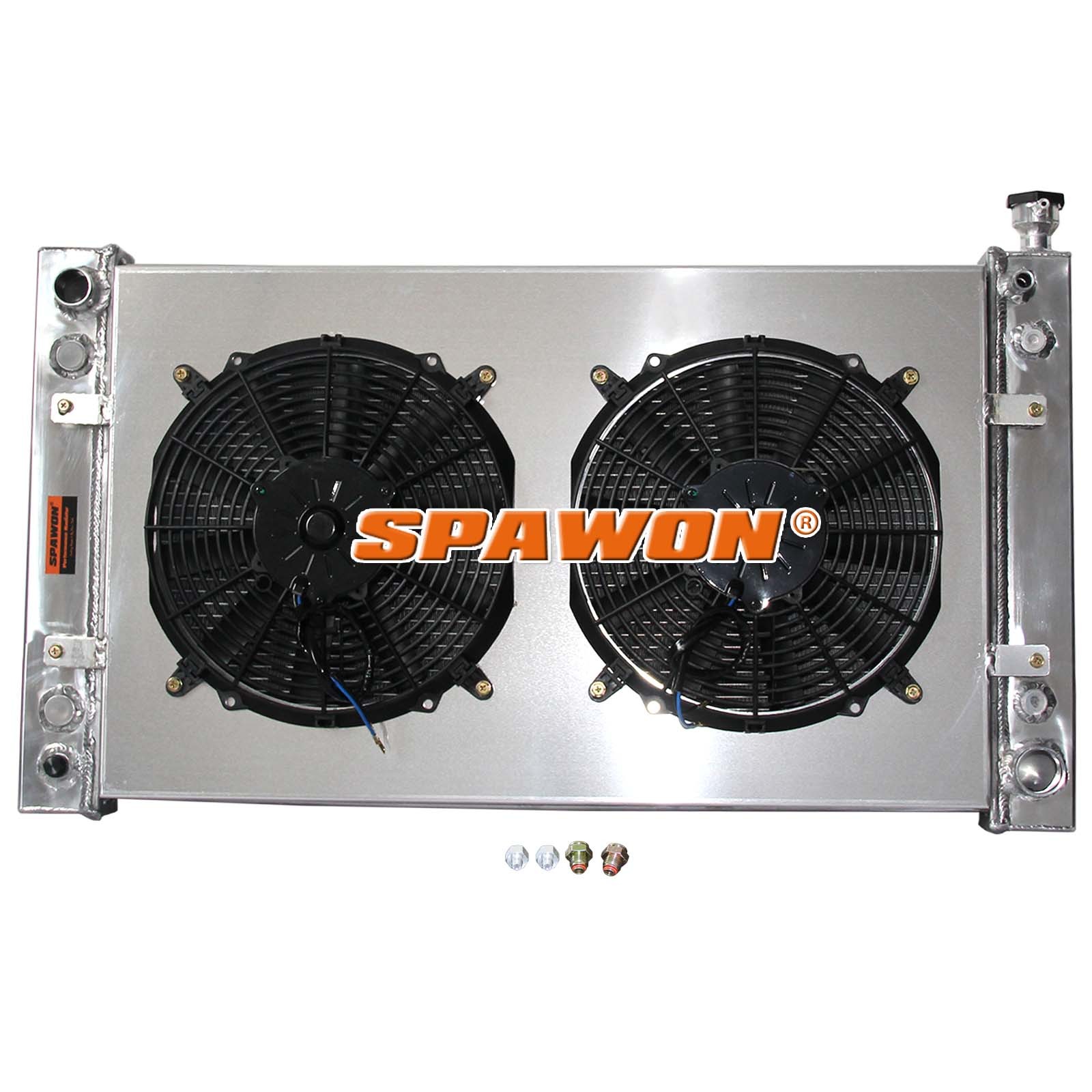 AT SPAWON For Chevrolet GMC Series Suburban 1988-1997 3Row Radiator + Fan Shroud