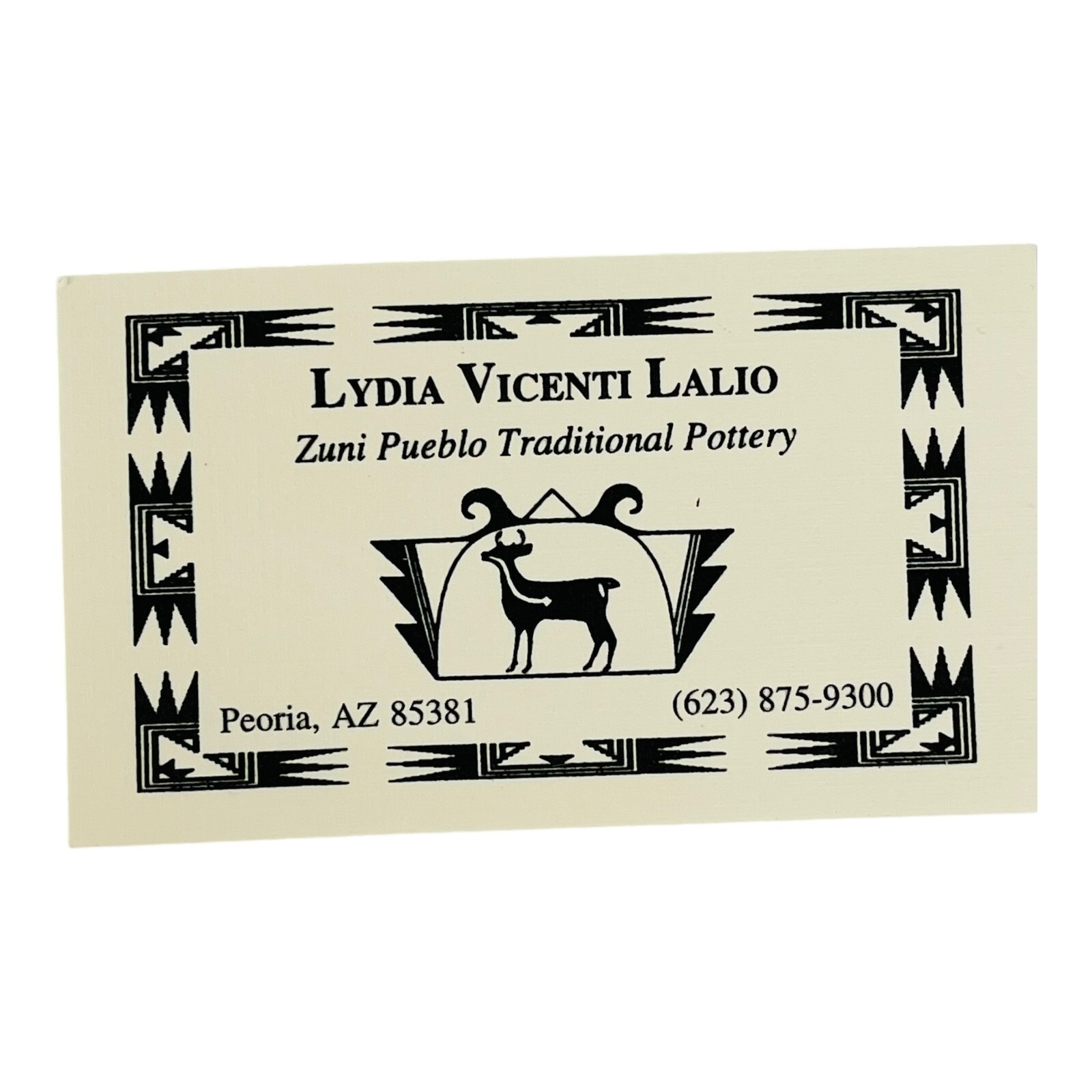 Signed Zuni Pottery Corn Maiden Kachina Christmas Ornament Lydia Vicenti Lalio