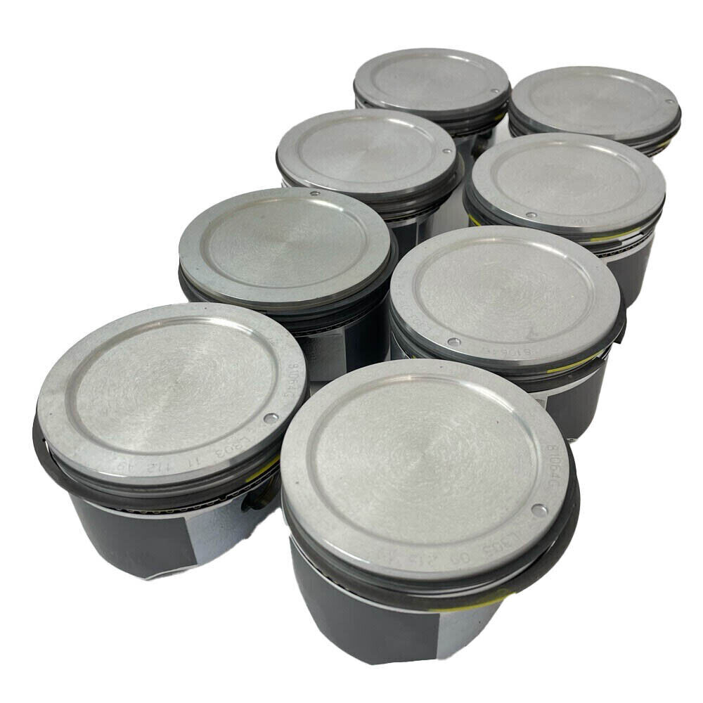 Pistons w/ Rings Flat Top Fits 1999-2007 Chevrolet GM Cadillac 5.3L LS2 LS3 LS6
