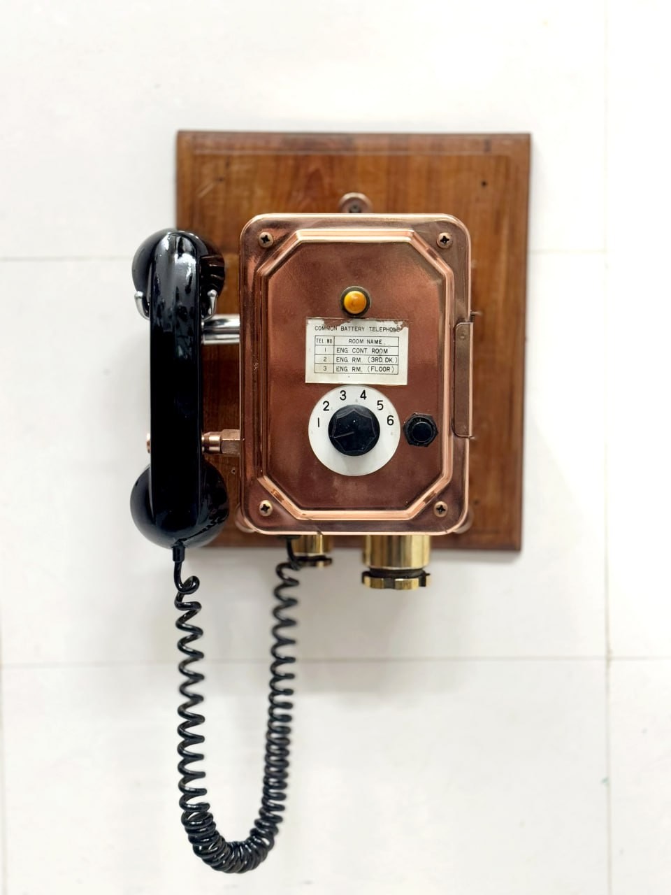 Authentic Vintage Aluminum Ship Salvage Telephone – Wall Mount | Tokyo Japan