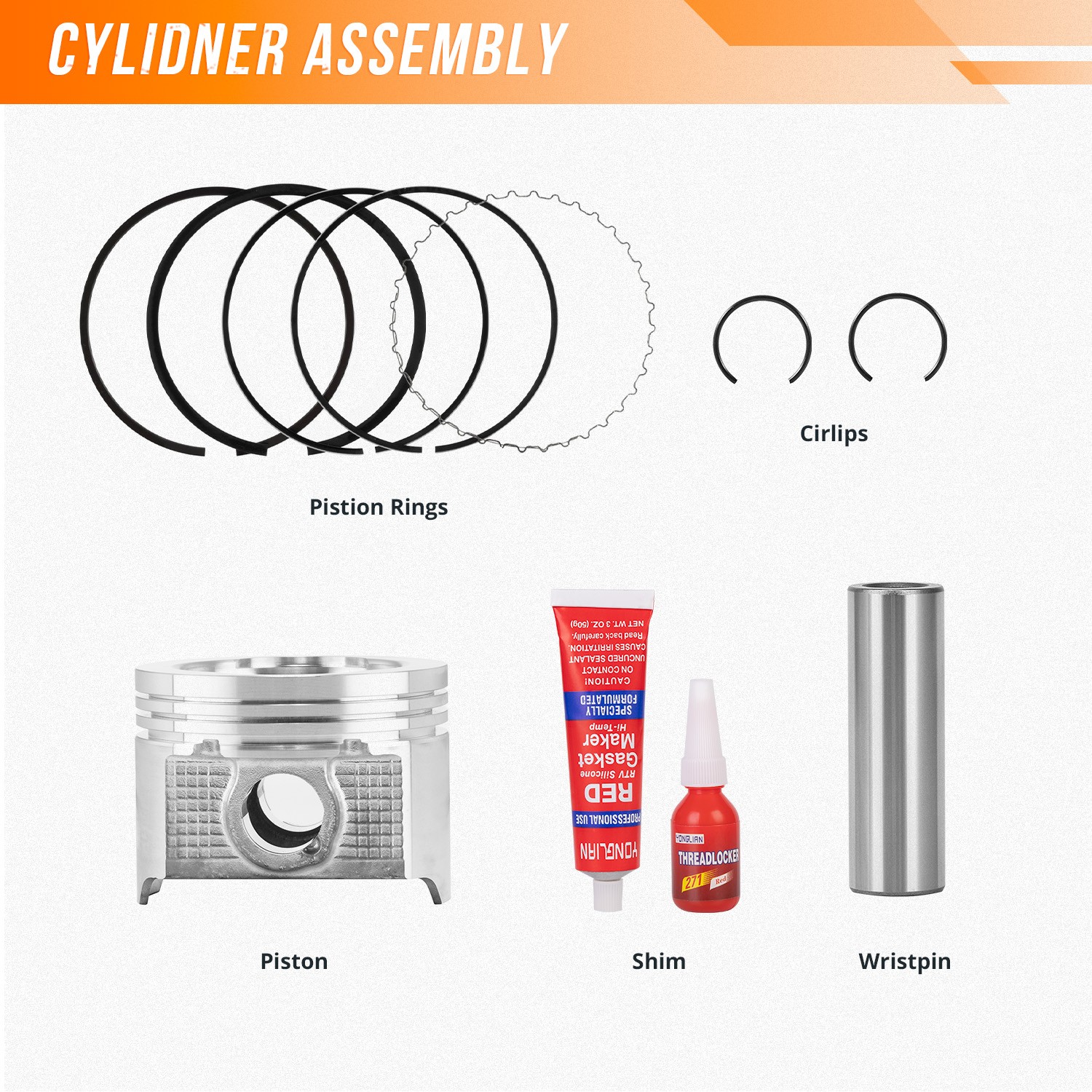 For Polaris Sportsman Ranger XP 700 Cylinder Pistons Gasket Top End Rebuild Kit