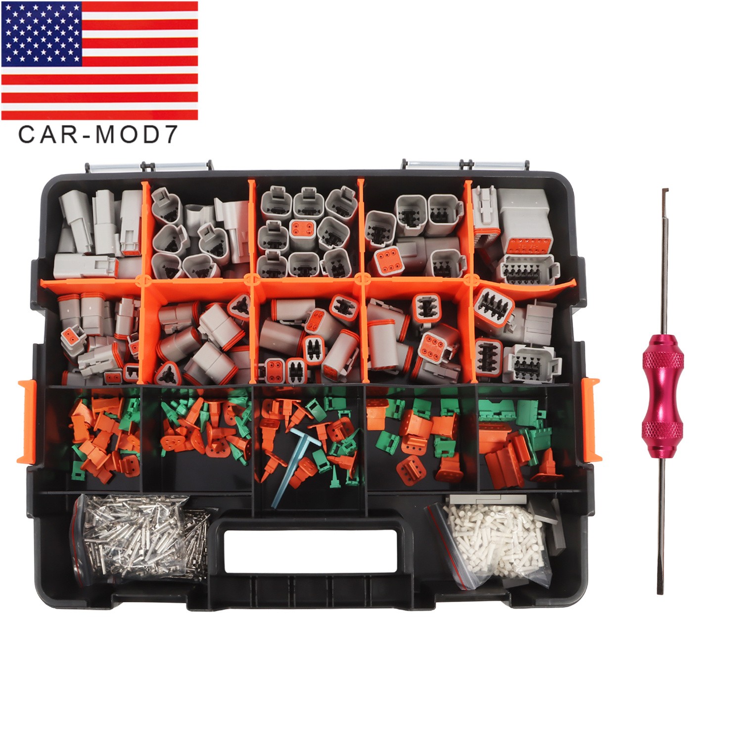 For Deutsch Connector Kit Stamped Contacts For 14,16,18,20 GA.WIRE 1650PCS