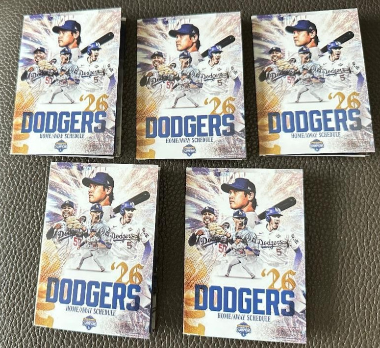 LOS ANGELES DODGERS 2026 POCKET SCHEDULE SET OF 5 SHOHEI OHTANI FREEMAN NAKAMOTO