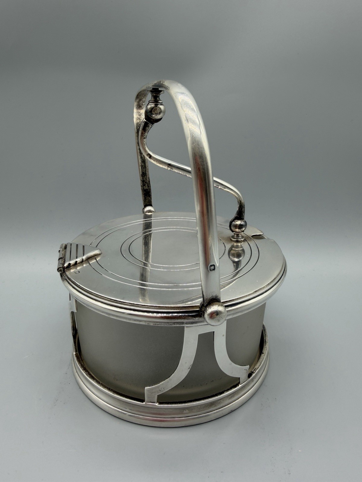 French Boulenger Art Deco Sterling Silver Cheese Serving Dish, 510 grams